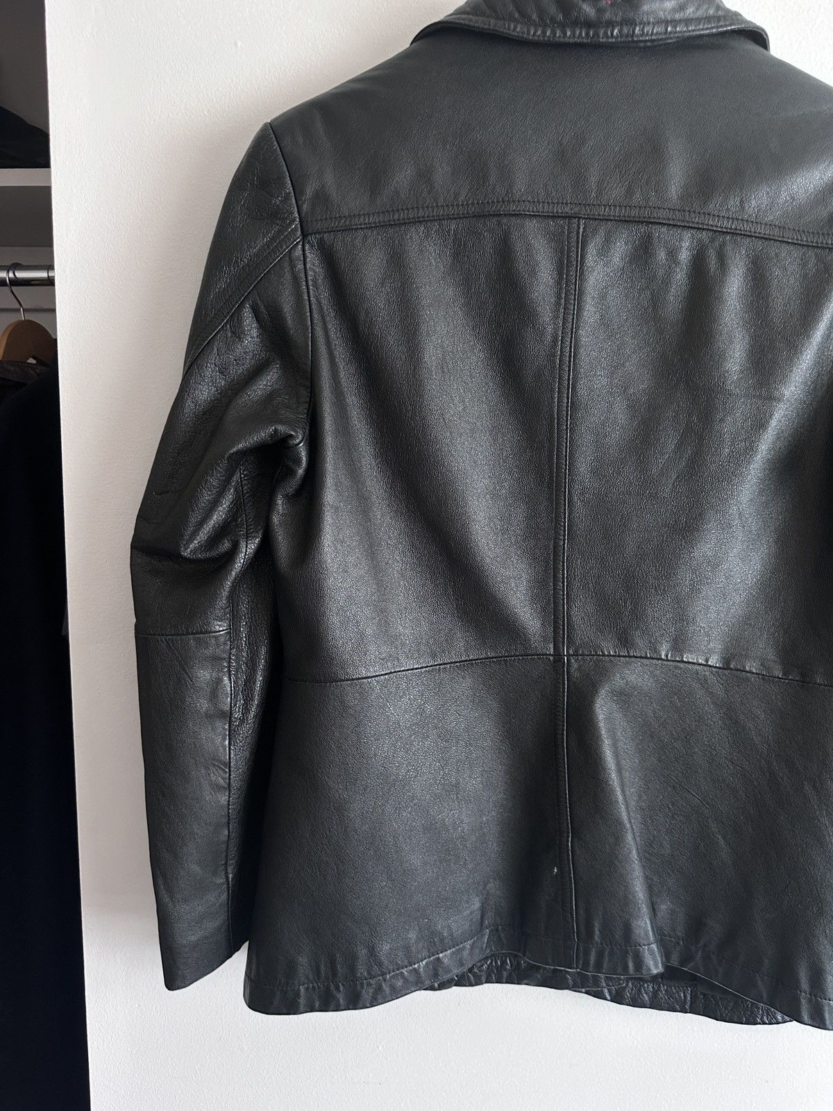Vintage × Wilsons Leather Black Wilsons Leather Blazer Size L / US 10 / IT 46 - 5 Thumbnail