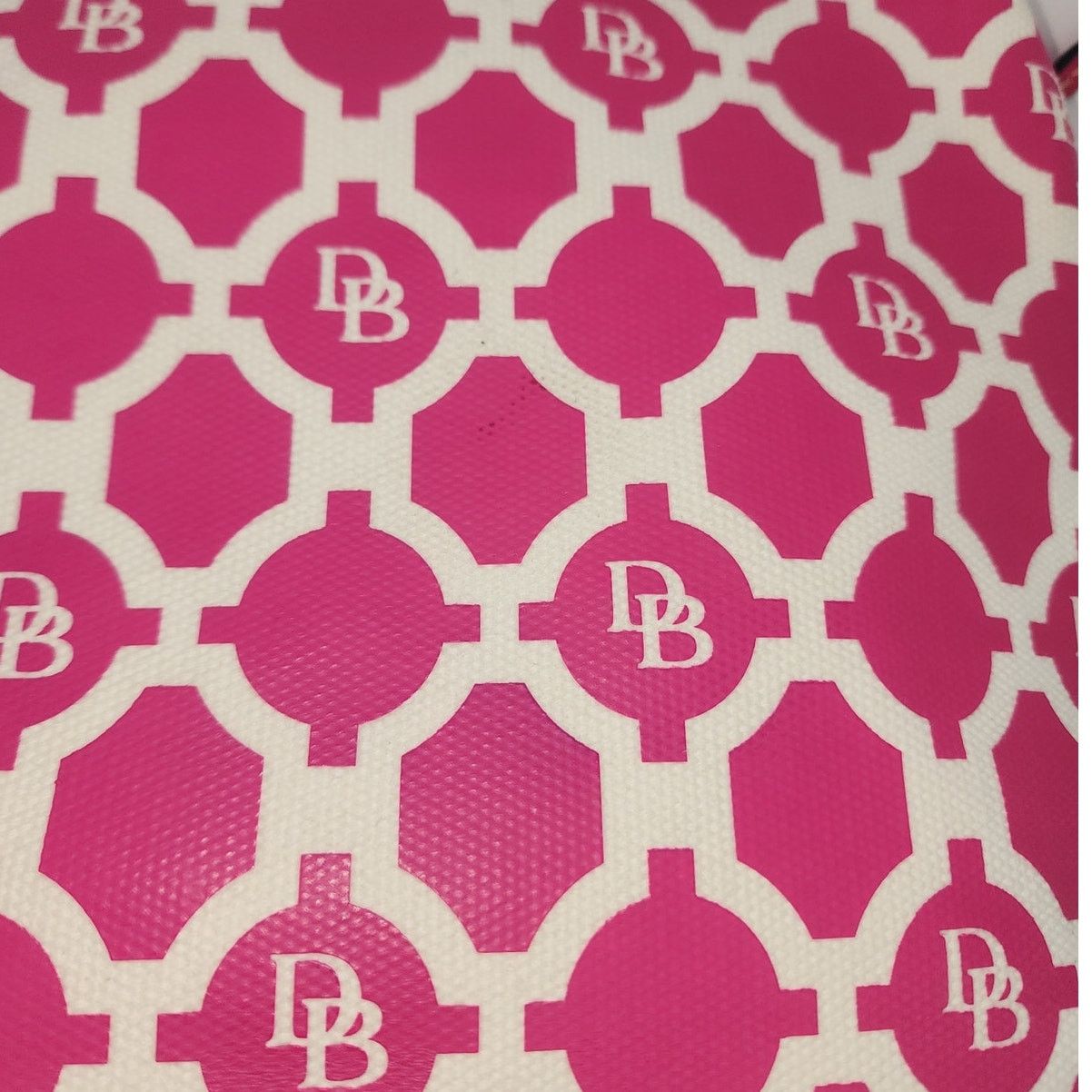 Dooney & Bourke Dooney & Bourke Pink & White Geo Print Canvas Crossbody Size ONE SIZE - 11 Thumbnail