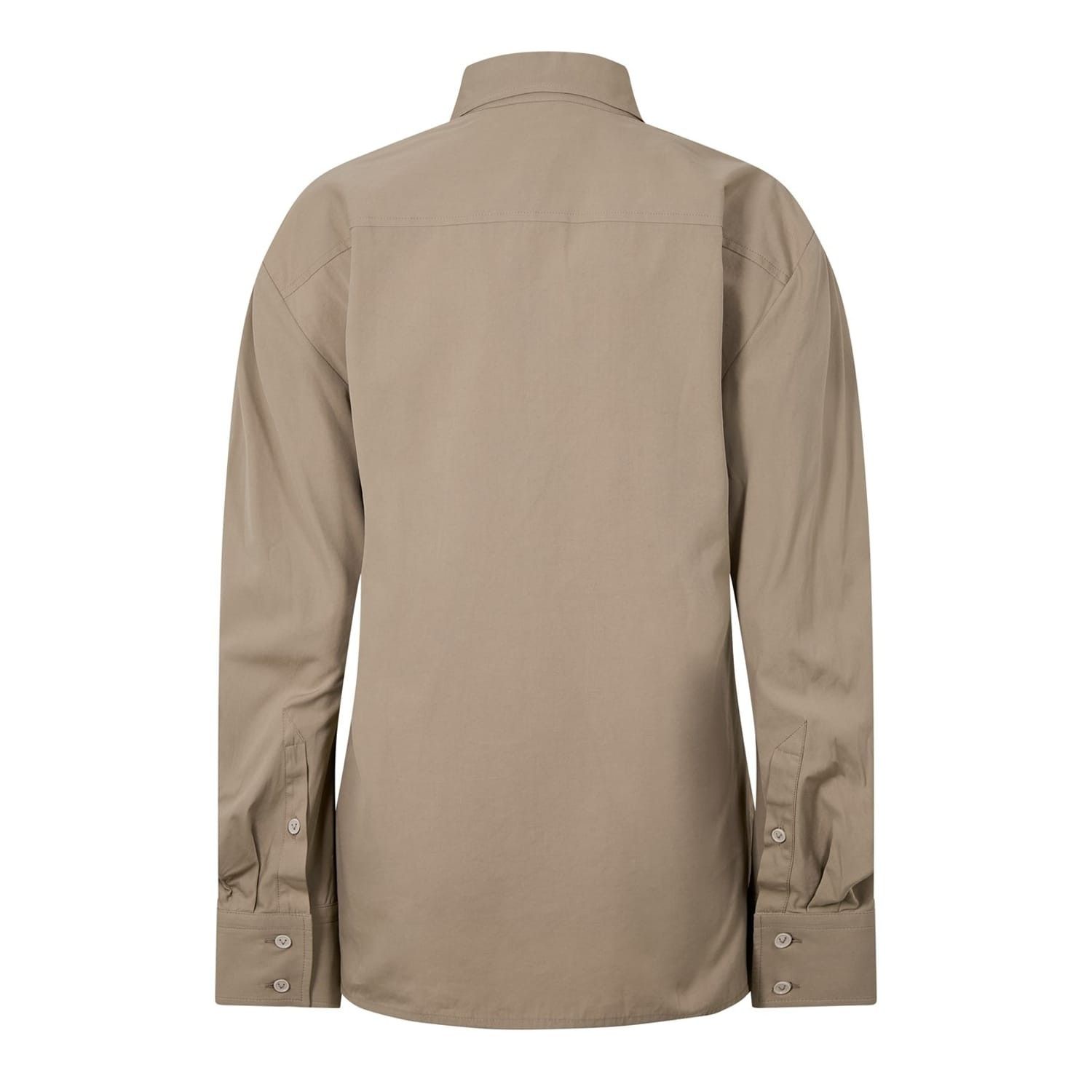 Bottega Veneta Bottega Veneta Double Long Sleeve Regular Fit Shirt in Beige Size S / US 4 / IT 40 - 2 Thumbnail