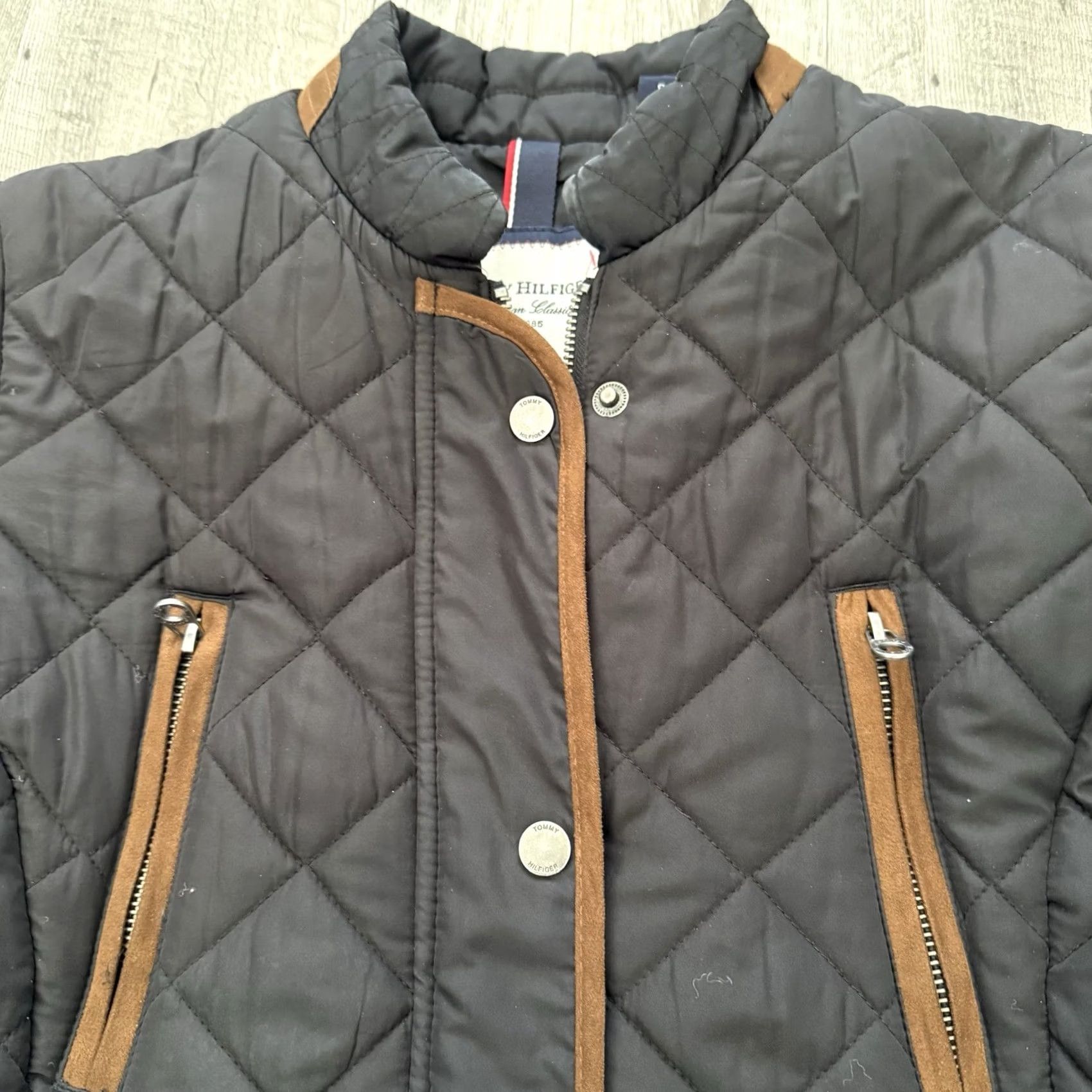 Tommy Hilfiger Tommy Hilfiger Diamond Quilted Jacket Womens Small Black Parka Coat Regular Fit Military Utility Size S / US 4 / IT 40 - 3 Thumbnail