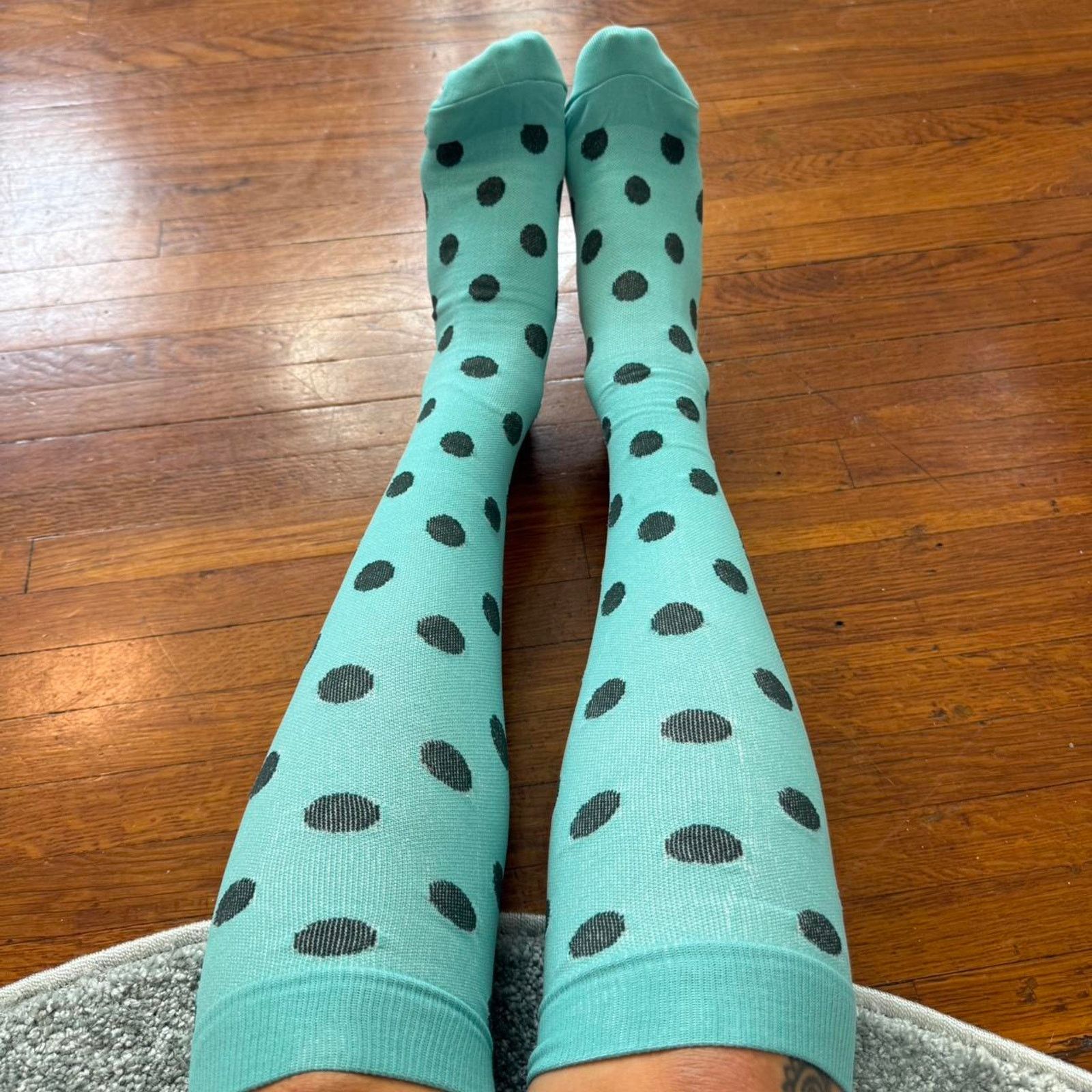 Other polka dot indie sleaze knee high socks teal Size ONE SIZE - 5 Thumbnail