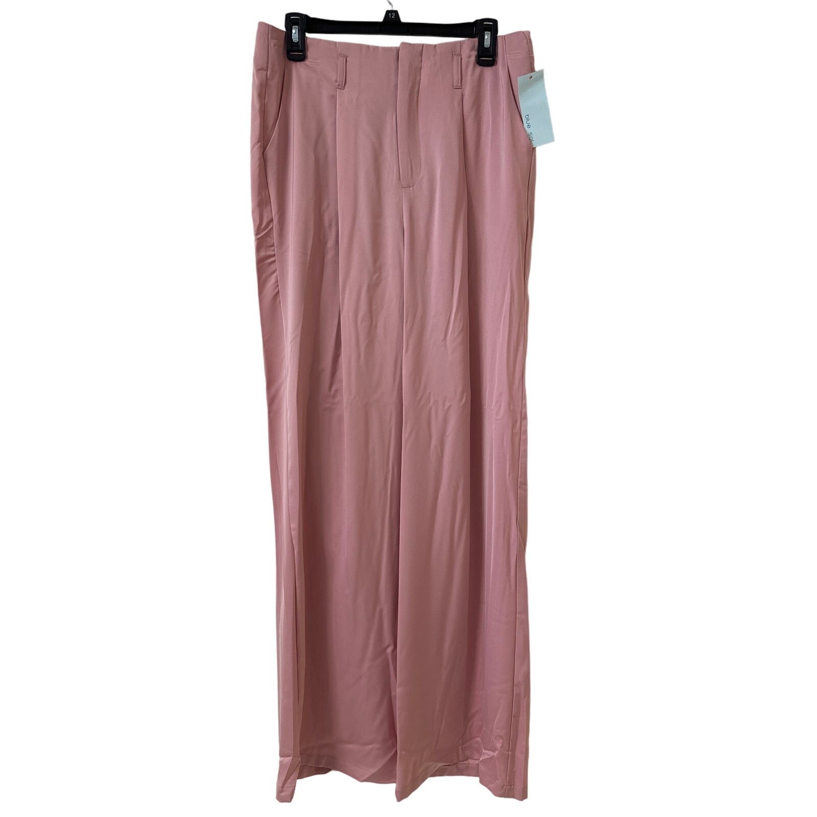 Other NWT Blue Sol Women's Satin Glitz Button Flare Pants Size 12 Size 34" / US 12 / IT 48 - 1 Thumbnail