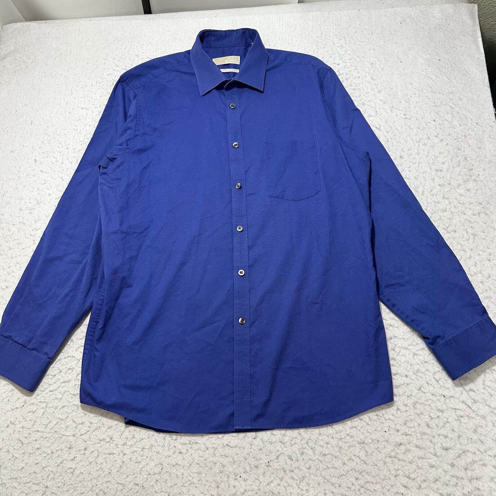 Michael Kors Michael Kors Large 16.5 - 34/35 Blue Button Down Dress Shirt Size US L / EU 52-54 / 3 - 12 Thumbnail