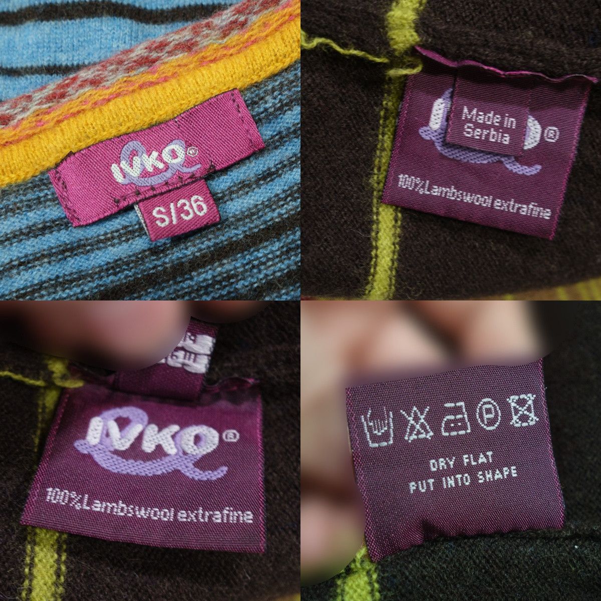 Other IVKO Striped Wool Knit Dress Floral Intarsia Pattern Y2K Size S / US 4 / IT 40 - 9 Thumbnail