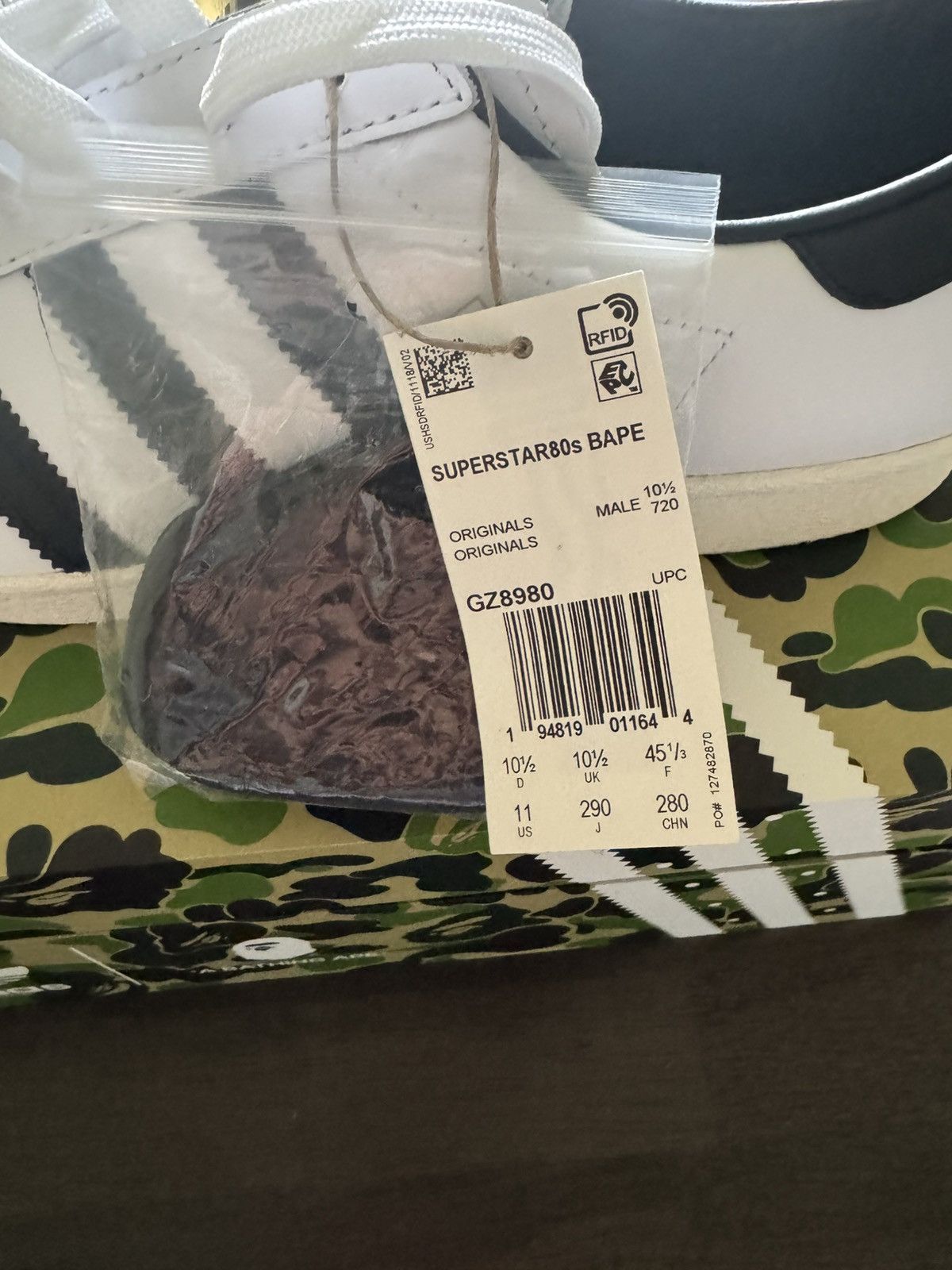 Adidas × Bape Bape x adidas Superstar80s White Black Size US 11 / EU 44 - 10 Thumbnail