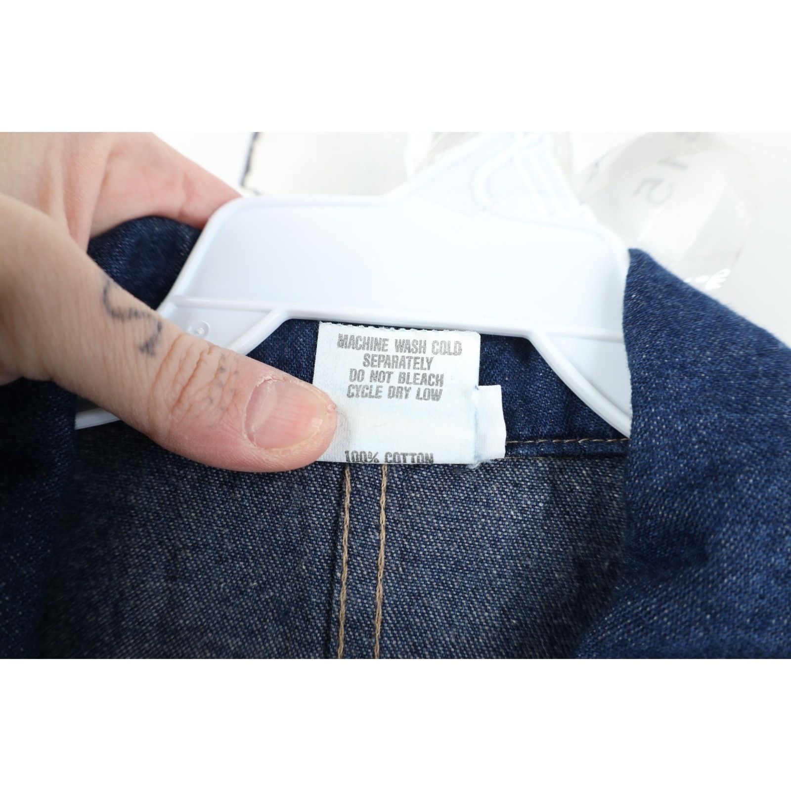 Vintage Deadstock Vintage 70s 80s Streetwear Long Sleeve Denim Dress Size M / US 6-8 / IT 42-44 - 15 Thumbnail
