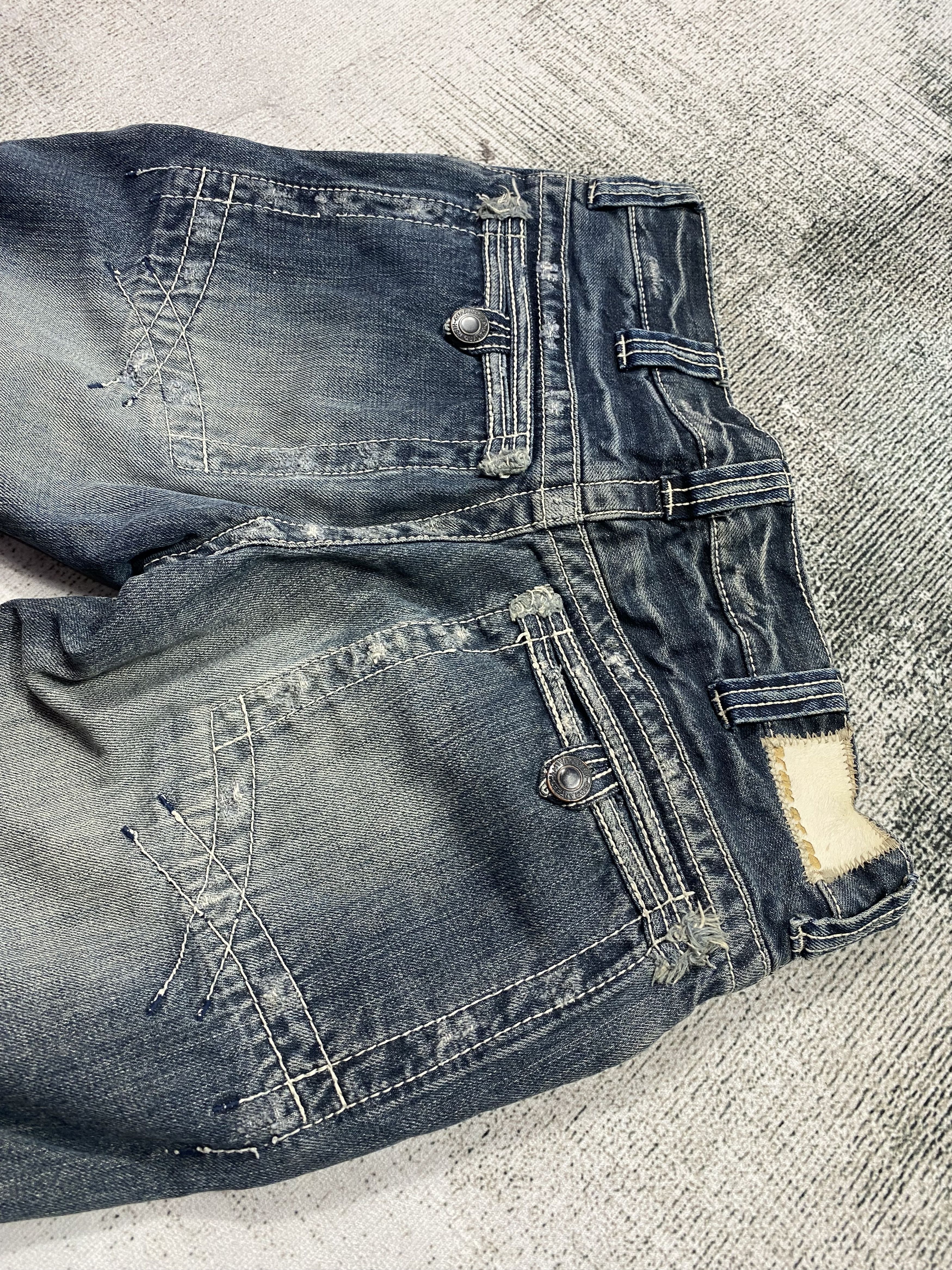 Japanese Brand SICKS💥Japanese Distressed Denim Whiskers Rusty Faded Jeans Size US 30 / EU 46 - 12 Thumbnail