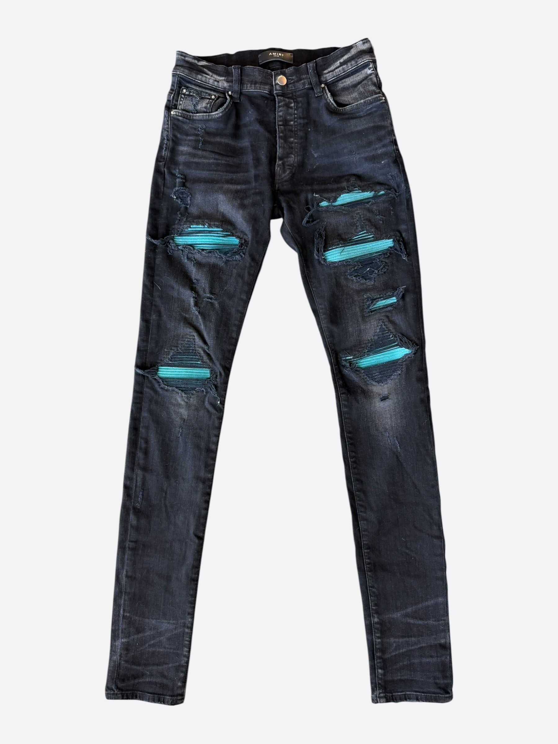 Amiri Amiri MX1 Black Blue Denim Jeans Size 30 | Grailed