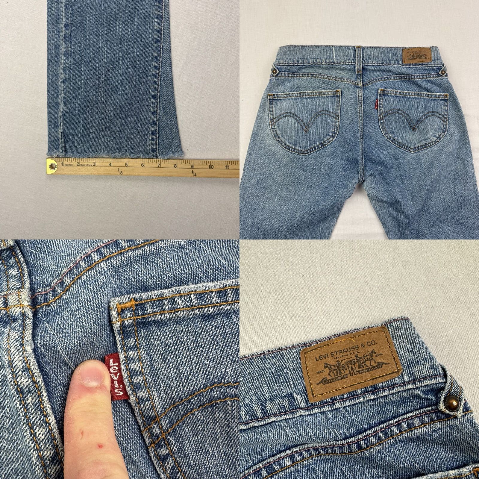Levi's VINTAGE Levi's Bootcut Jeans Womens 5M Blue Hipster Y2K Pockets Low Waist Size 27" / US 4 / IT 40 - 10 Thumbnail
