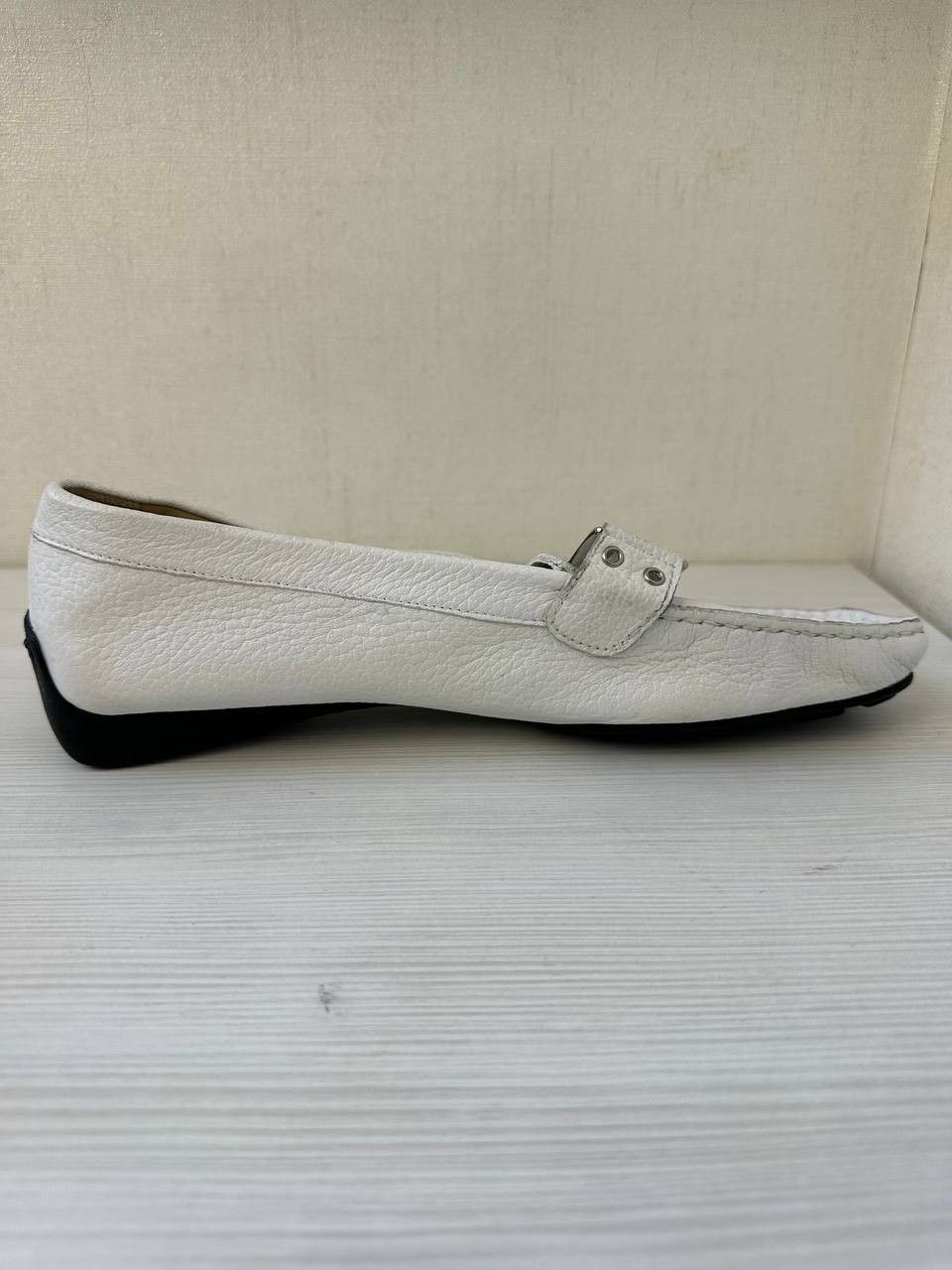 Russell & Bromley × Stuart Weitzman × Vintage Stuart Weitzman for Russell & Bromley Leather Loafers Buckle Size US 9.5 / IT 39.5 - 5 Thumbnail