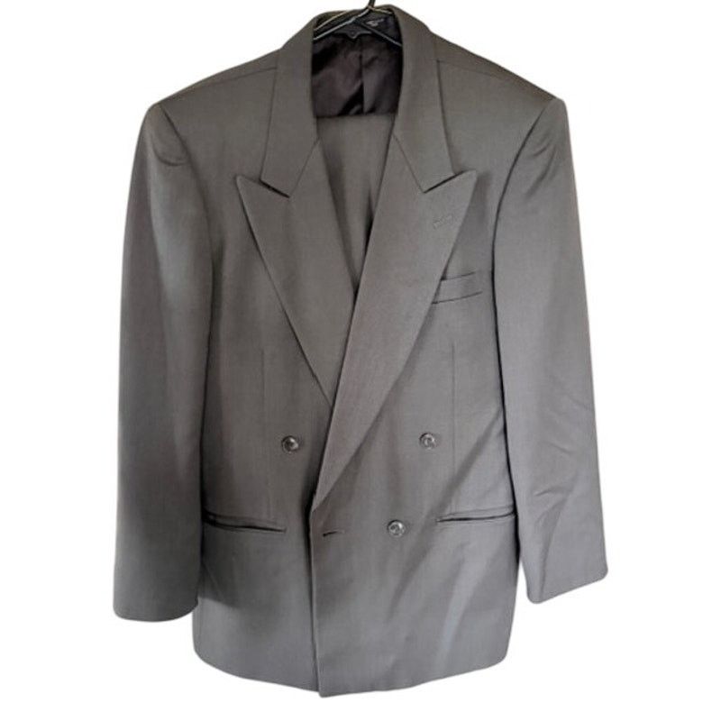 Albert Nipon Albert Nipon for John Wanamaker Taupe/Stone Wool Suit 37R Size 38R - 2 Thumbnail