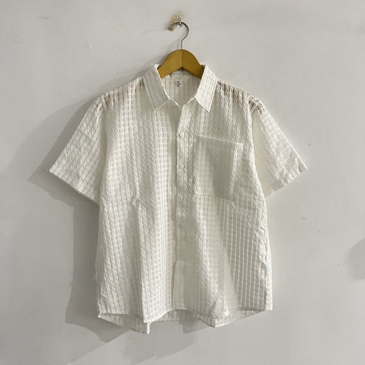 Japanese Brand Tot Textured Button Up Shirt Size US M / EU 48-50 / 2 - 1 Thumbnail