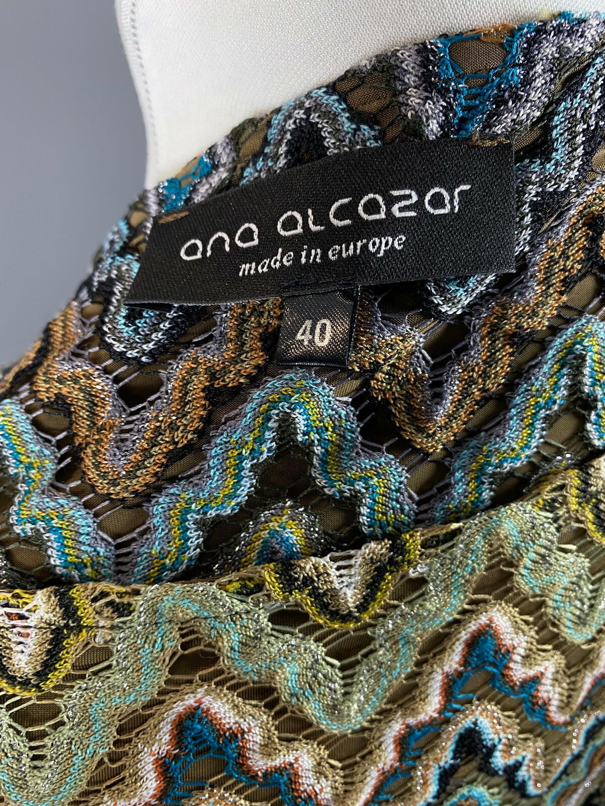 Designer Ana Alcazar Multicolor Geometric Pullover Sweater Size 38 Size M / US 6-8 / IT 42-44 - 9 Thumbnail