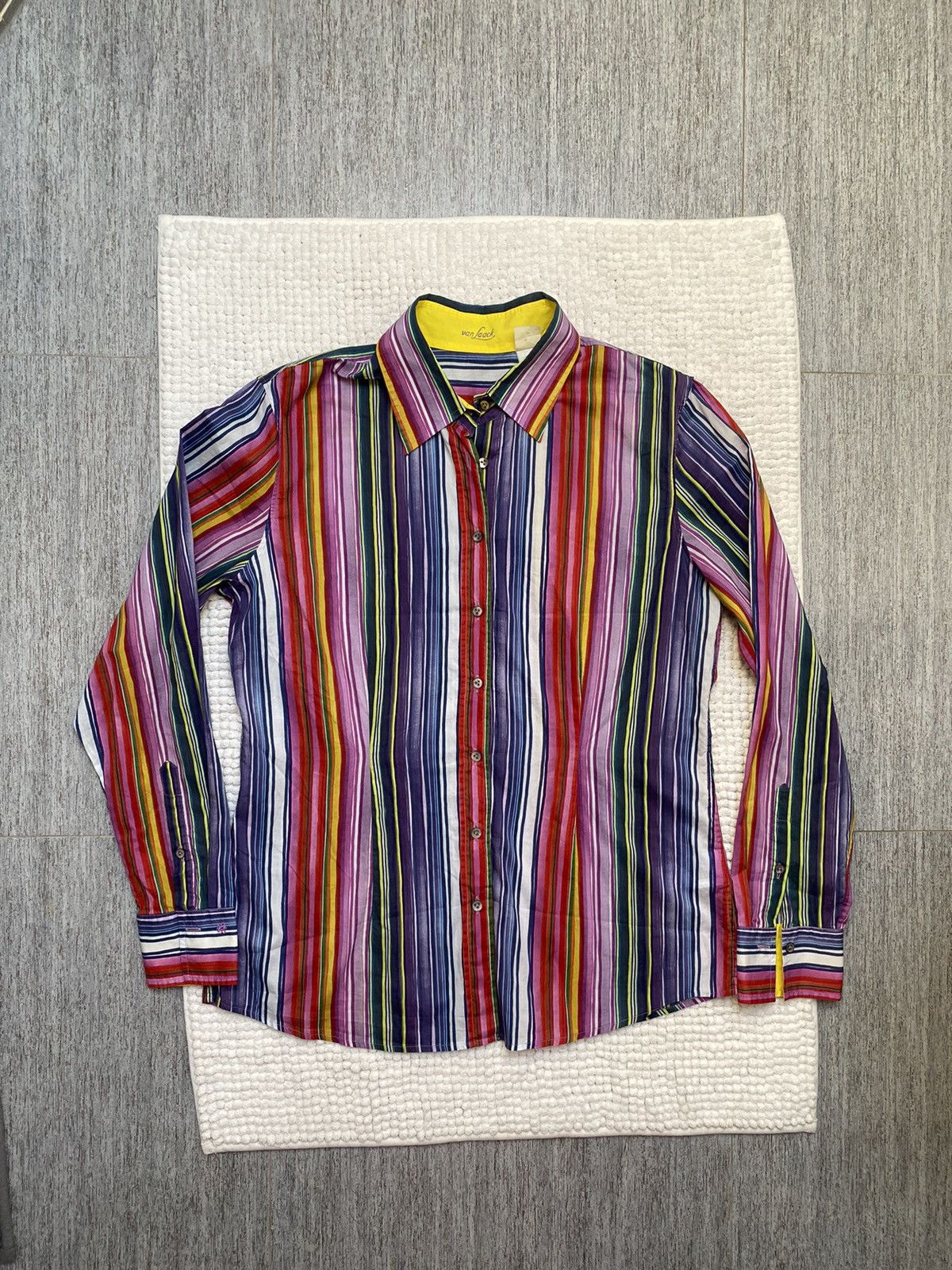 Designer × Van Van Laack Embroidered Logo Striped Abstract Shirt y2k luxury Size M / US 6-8 / IT 42-44 - 9 Thumbnail