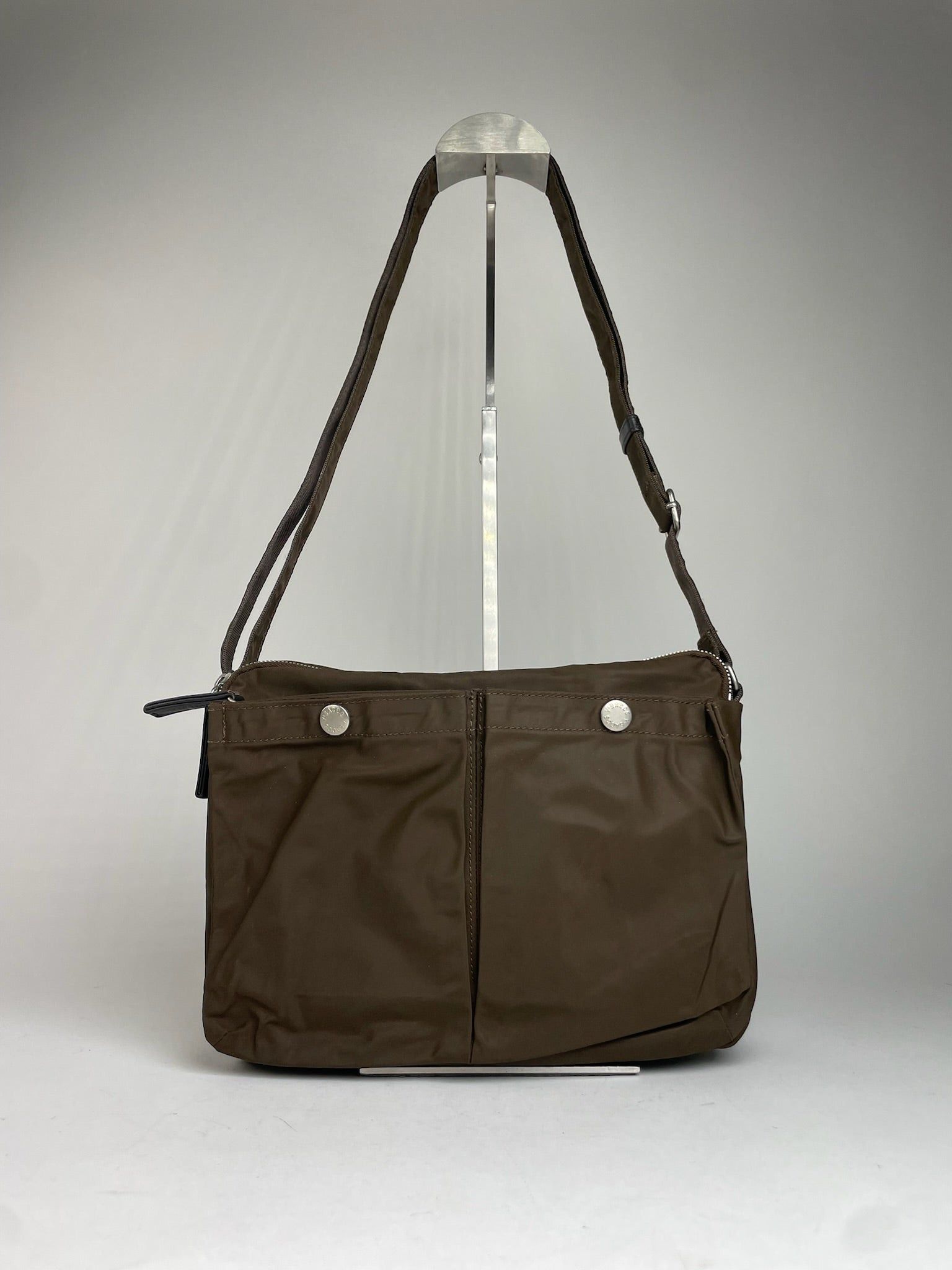 Yohji Yamamoto Vintage Y Saccs Polyester Leather Multiway Bag Khaki Brown Size ONE SIZE - 1 Thumbnail