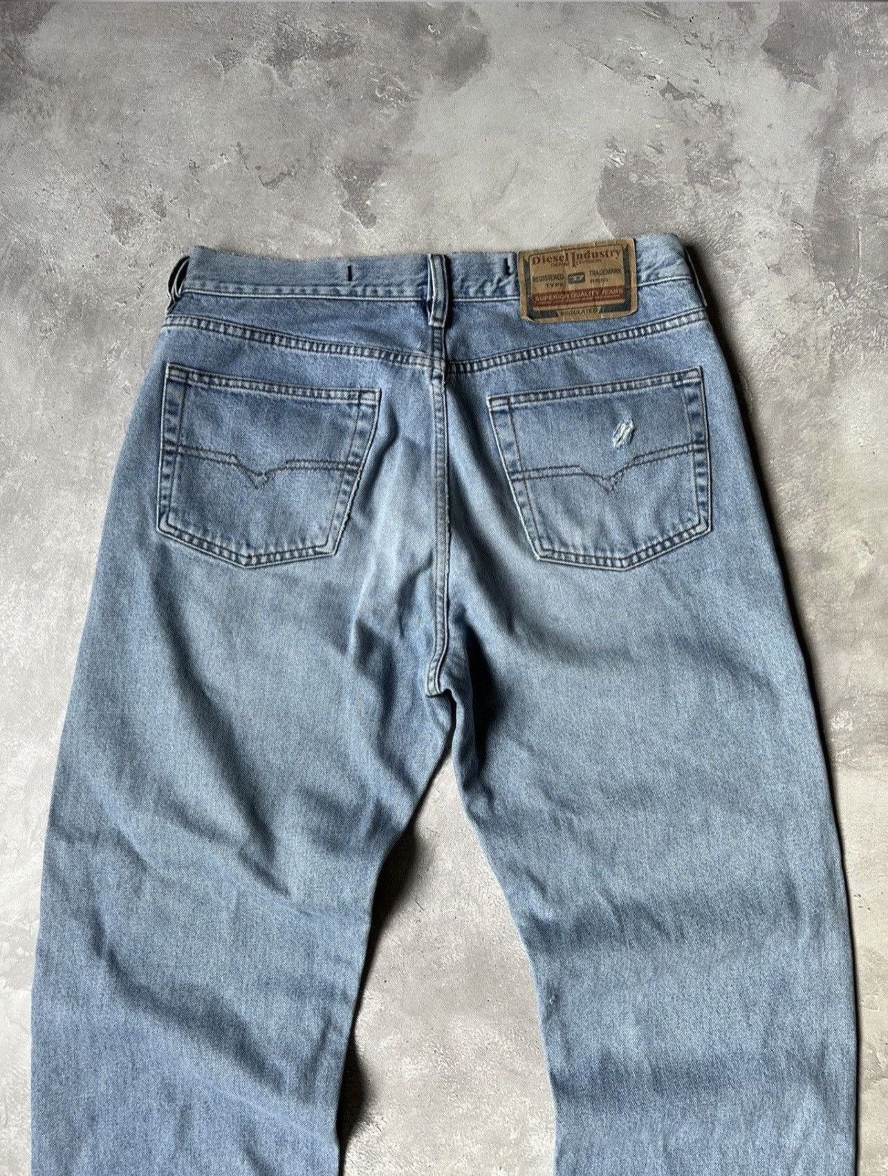 Diesel Vintage 90s Diesel Distressed Fade Denim Pants Size US 33 - 2 Thumbnail