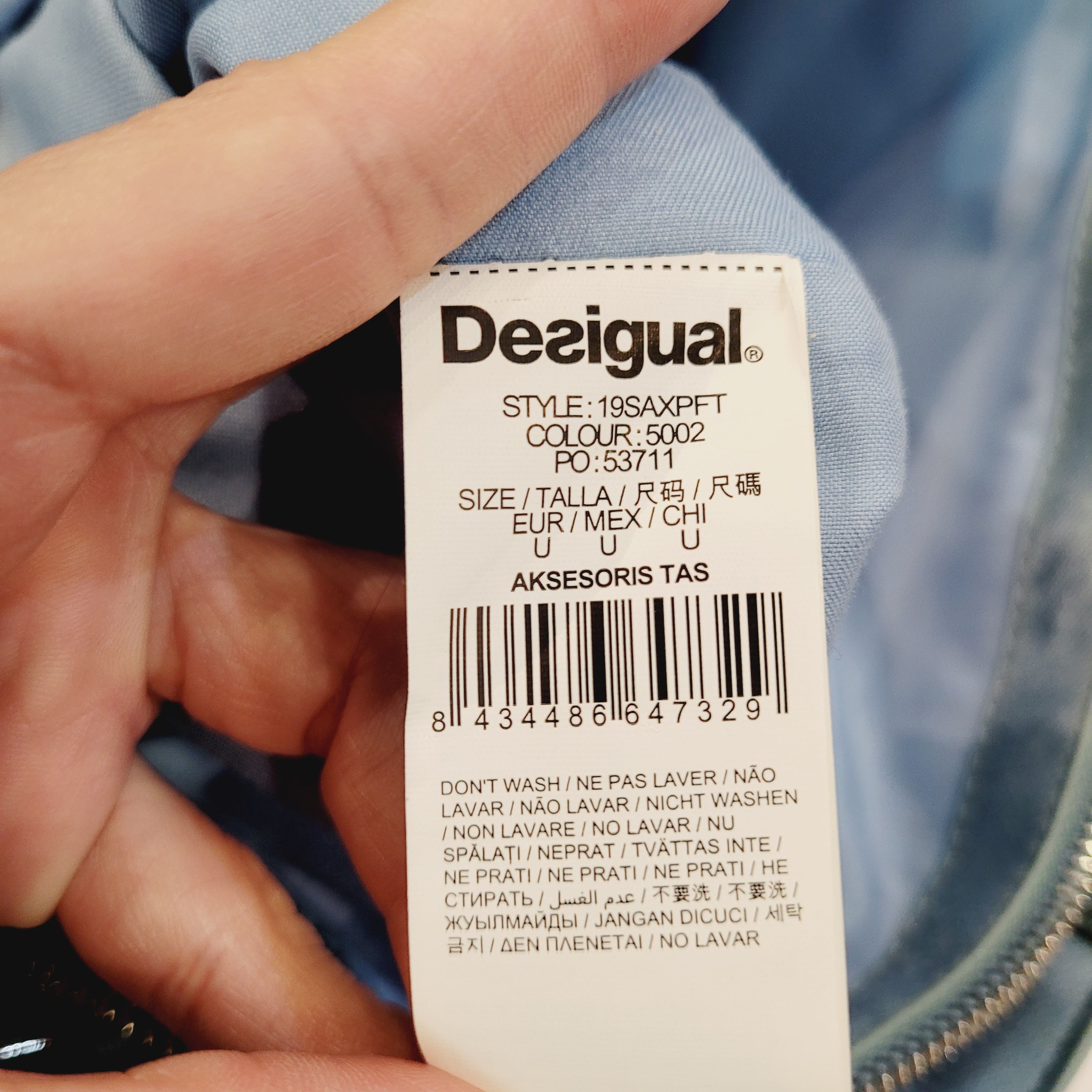 Desigual Desigual Mandala Denim Patch PVC Sling Crossbody Tote Size ONE SIZE - 17 Thumbnail