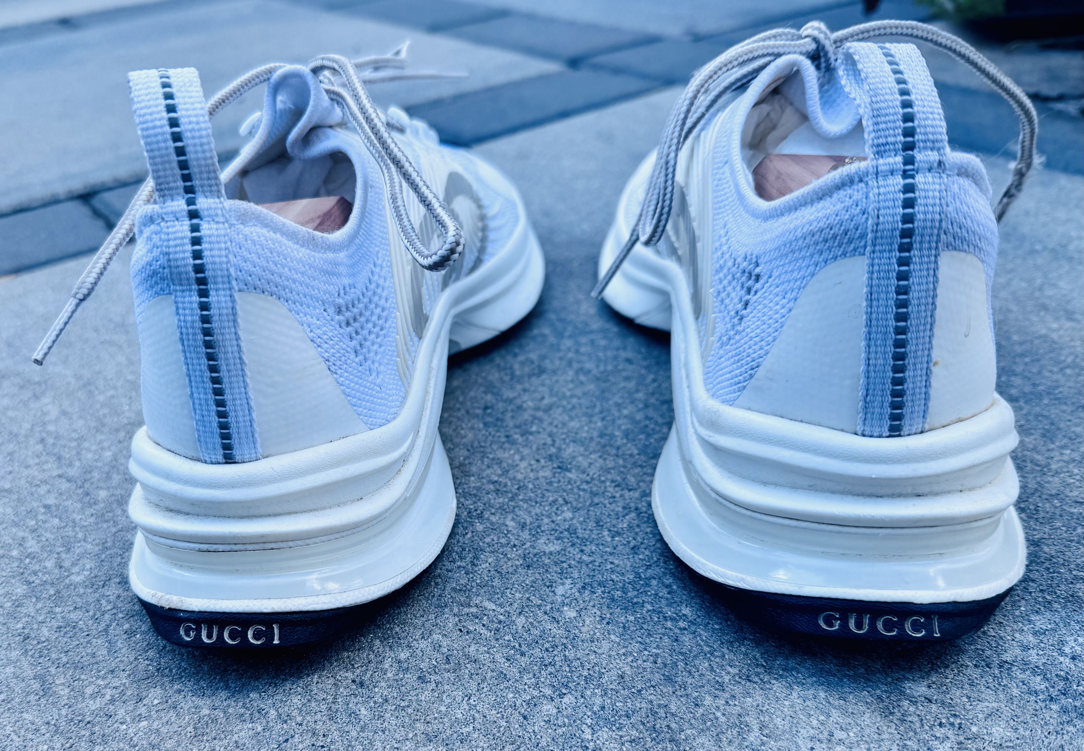 Gucci Gucci Running Sneakers – White/Silver/Black (IT 7) Size US 6.5 / EU 39-40 - 4 Thumbnail