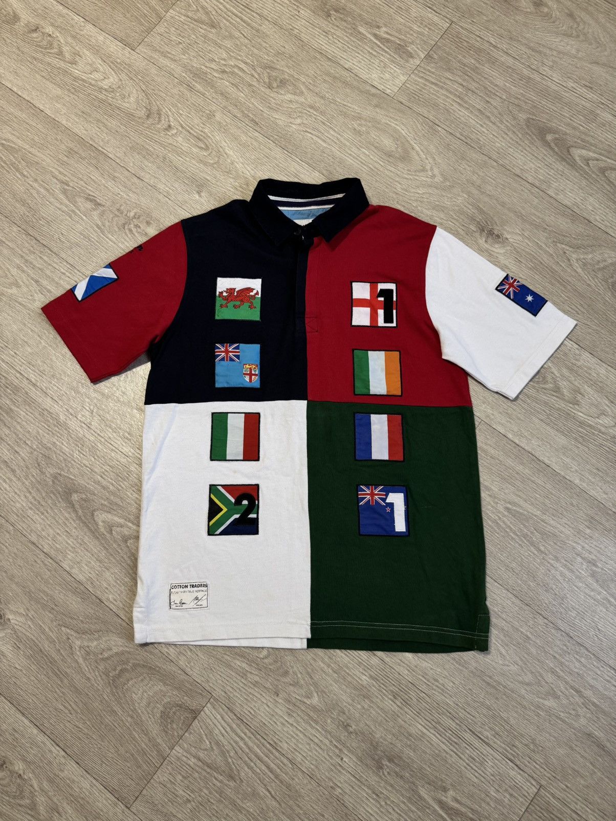 Vintage 🔷Vintage Cotton Traders 10 World Nations Teams Rugby Shirt🔷 Size US M / EU 48-50 / 2 - 1 Thumbnail