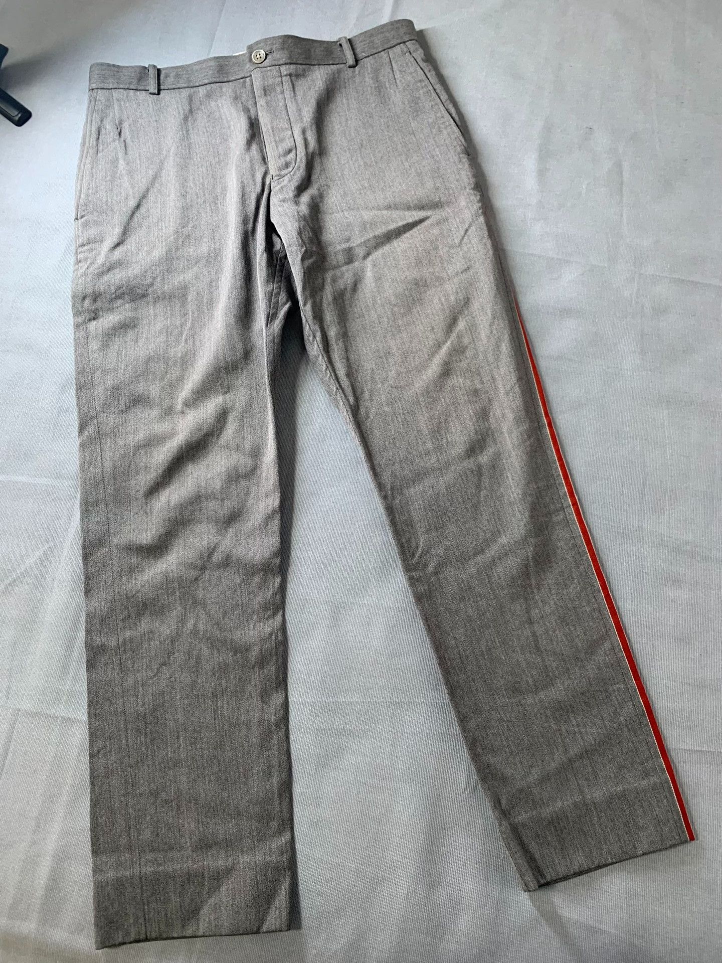Thom Browne Thom Browne TB Side Stripe Wool Pants Size US 31 - 1 Thumbnail