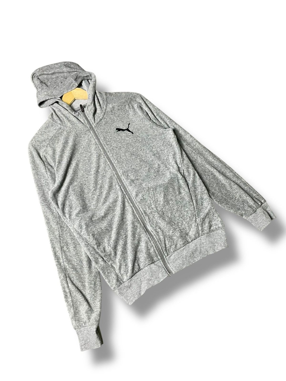 Puma × Vintage Puma Essentials Full-Zip Hoodie Grey (68) Size US S / EU 44-46 / 1 - 4 Thumbnail