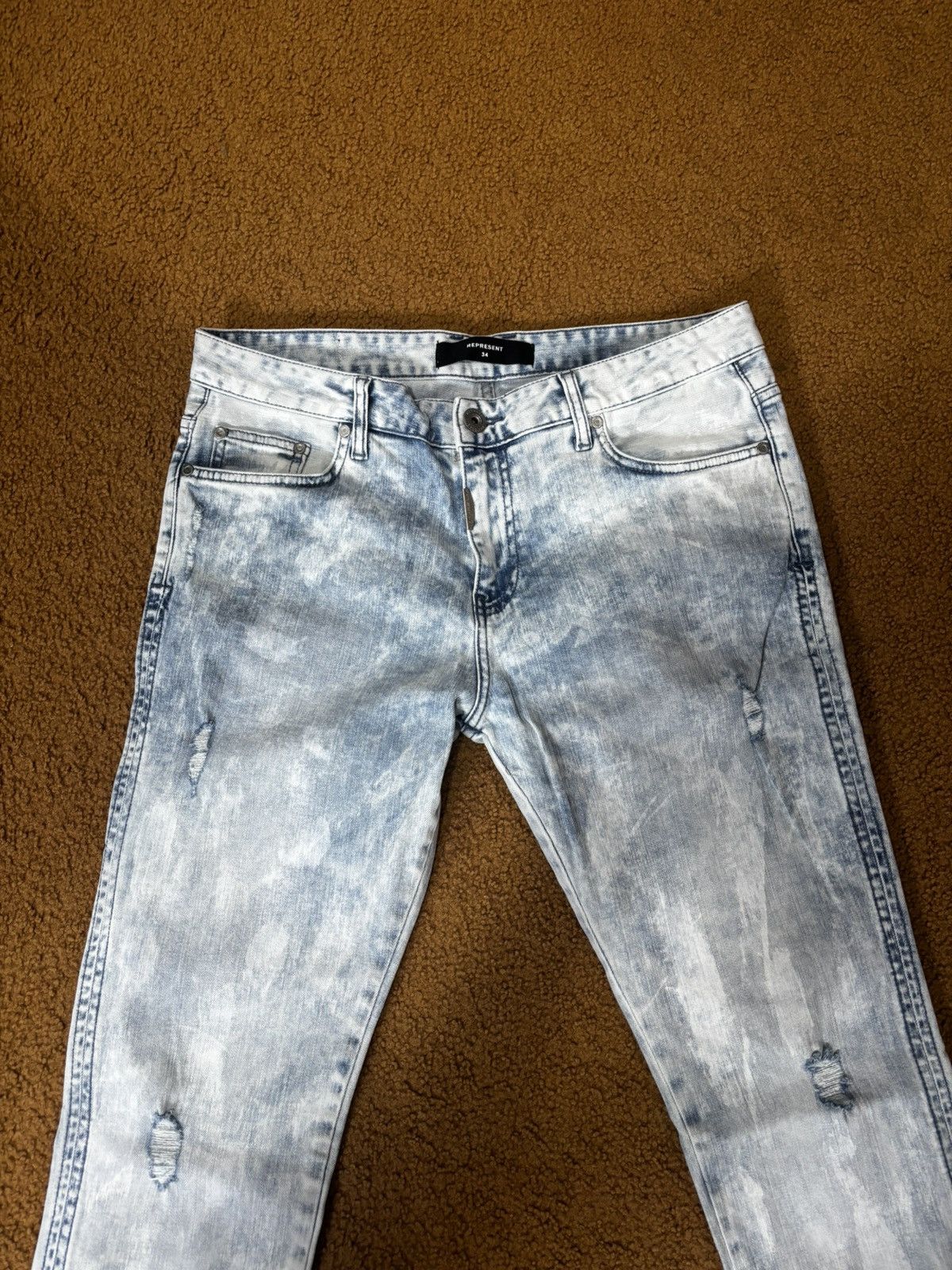 Represent Clo. Represent Clo. Bleach Blue Jeans Size US 34 / EU 50 - 2 Thumbnail