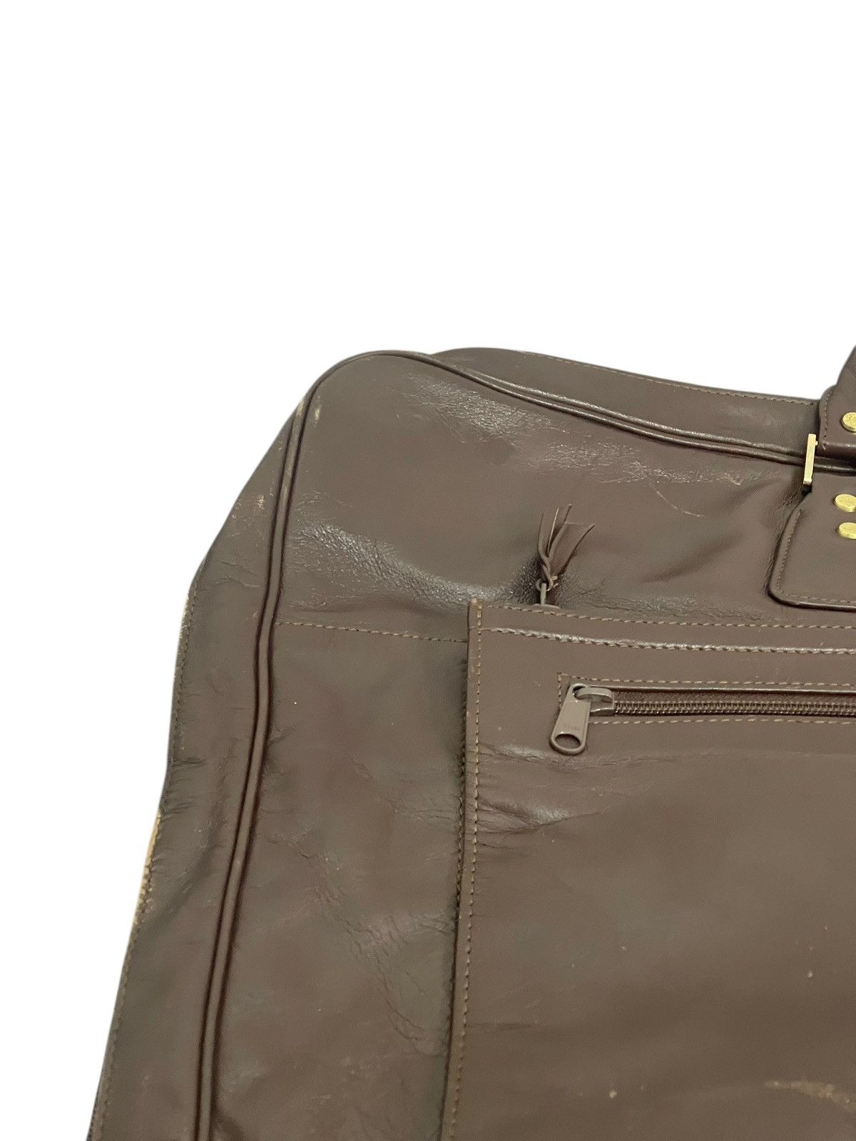 Porter Full Leather Vtg 90s Porter Japan Travel Bag 2🟩1 Size ONE SIZE - 9 Thumbnail