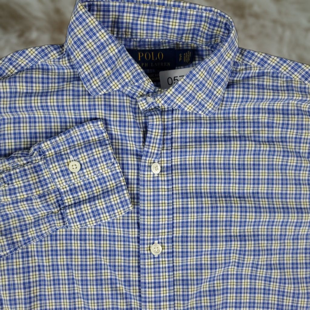 Ralph Lauren Ralph Lauren Shirt Men Small Blue Plaid Button-Front Long Sleeve Casual Dress Shirt - Regular Fit, Cotton, Classic Preppy Style Size US S / EU 44-46 / 1 - 1 Thumbnail