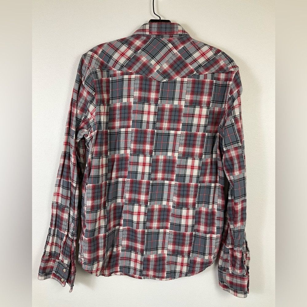 Lucky Brand Lucky Brand Red/Grey Plaid Pearl Western Cowboy Shirt Size US S / EU 44-46 / 1 - 3 Thumbnail