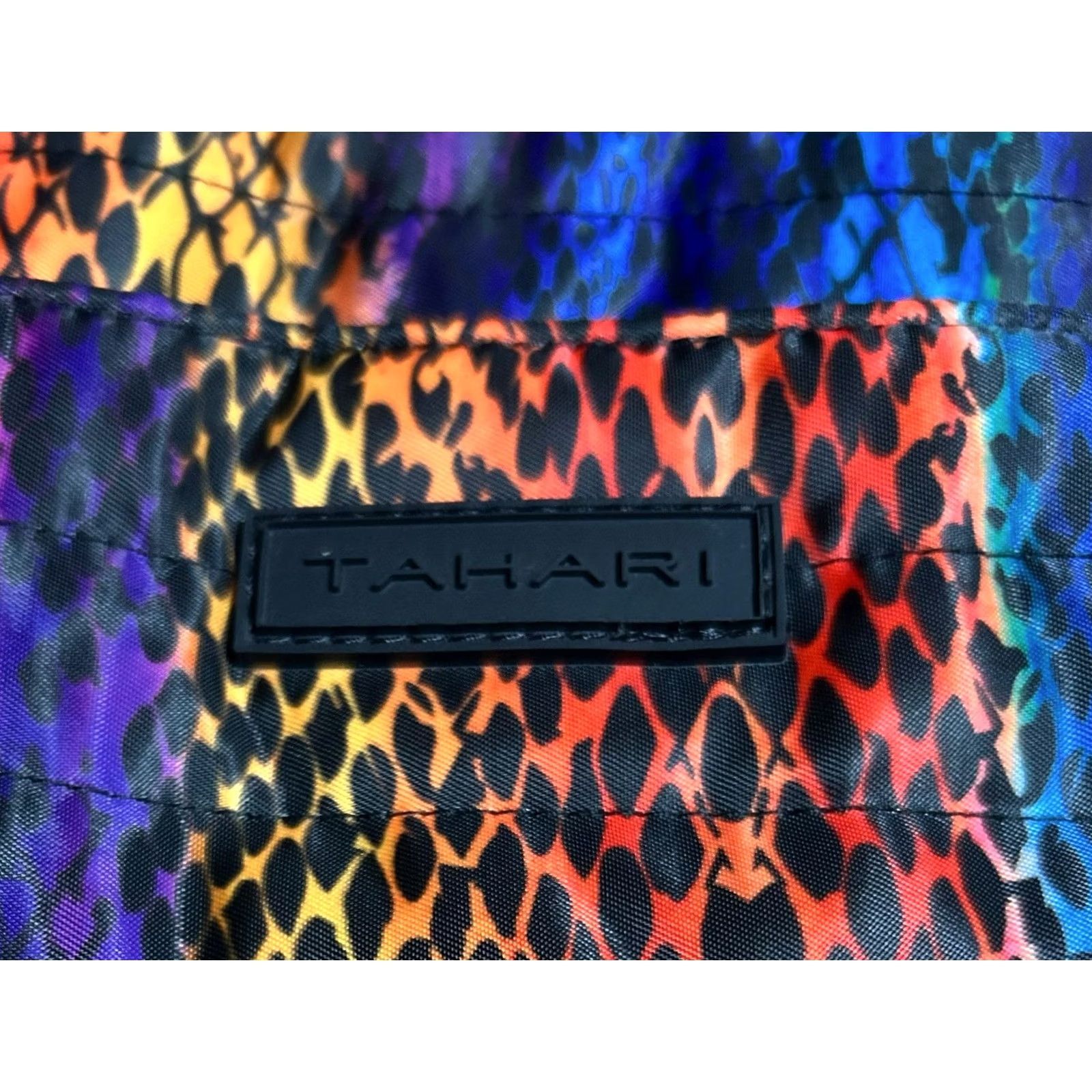 Vintage NWT Tahari Quilted Rainbow Snakeskin Print Recycled Shoulder Handbag Purse Women Size ONE SIZE - 4 Thumbnail