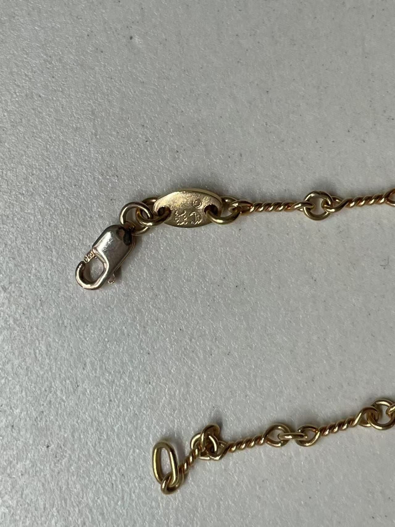 Chrome Hearts Chrome Hearts 22K Gold Emerald Safety Pin Necklace Size ONE SIZE - 6 Thumbnail