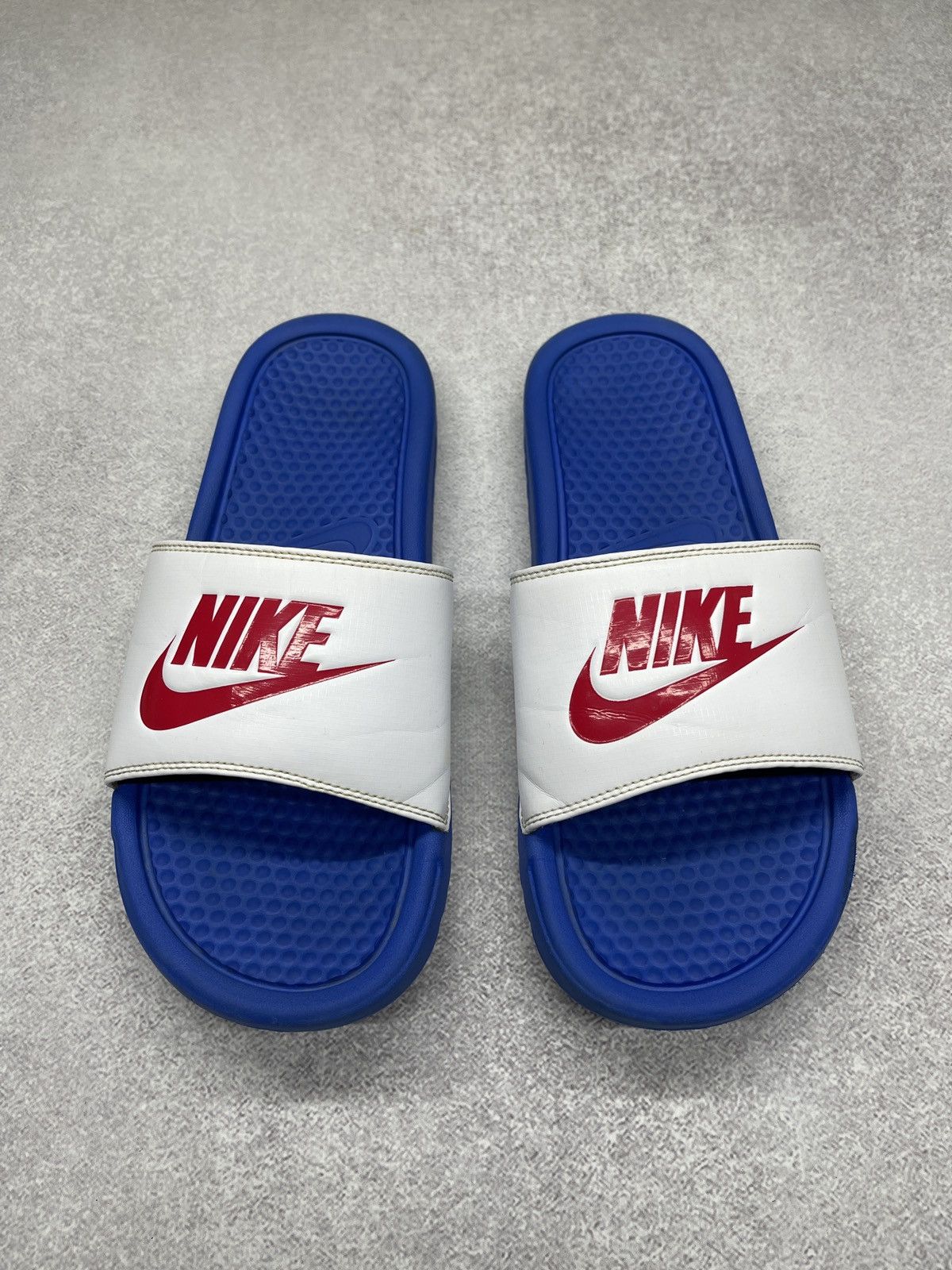 Nike Mens Nike Slides Flip Flops Blue/White Size 42.5 27cm Size US 9 / EU 42 - 2 Thumbnail