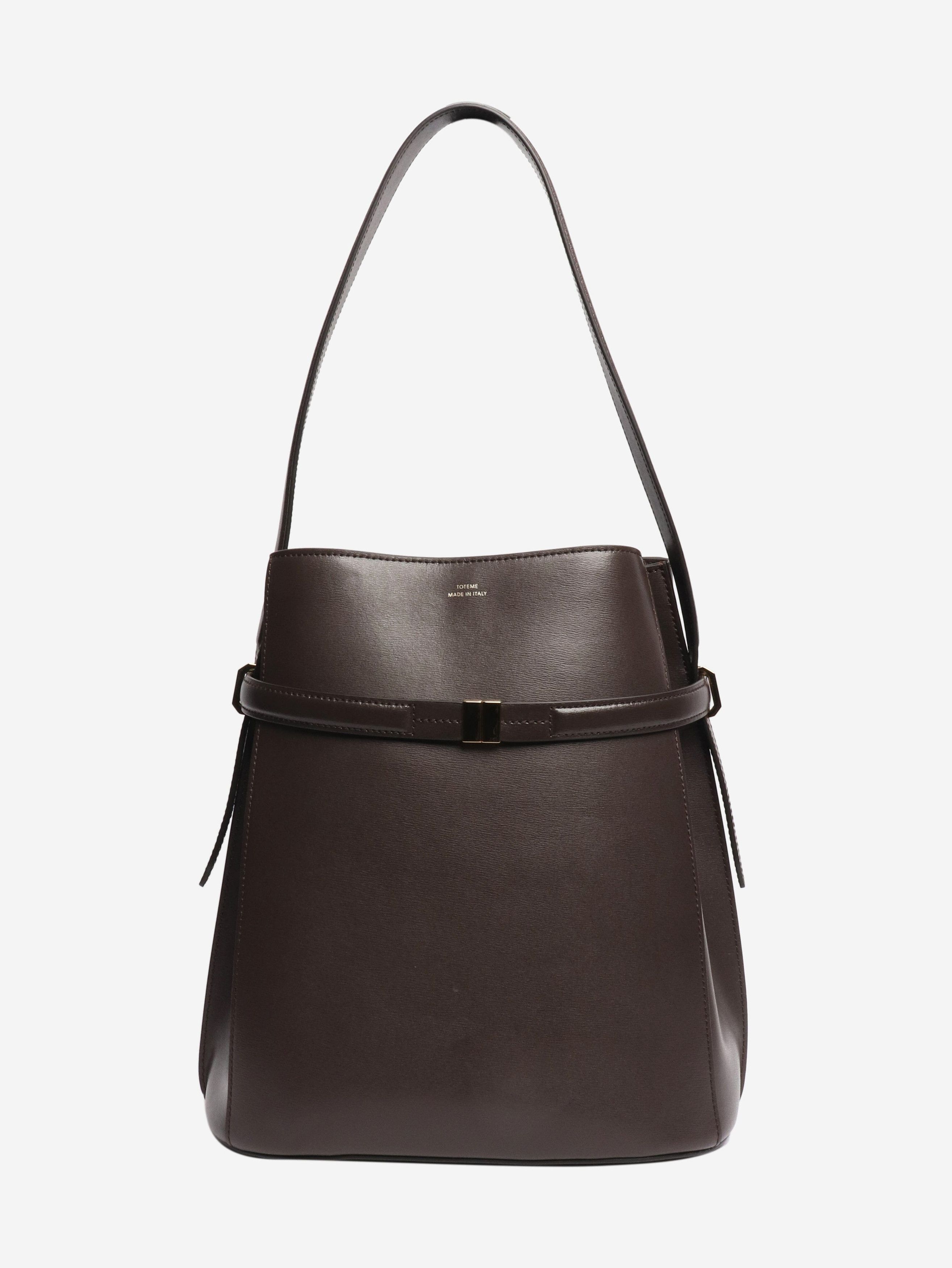 Toteme Brown belted leather tote bag Size ONE SIZE - 1 Thumbnail