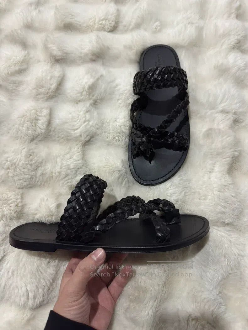 Saint Laurent Paris Saint Laurent Paris Woven Men's Slippers Sandals Size US 11.5 / EU 44-45 - 1 Thumbnail