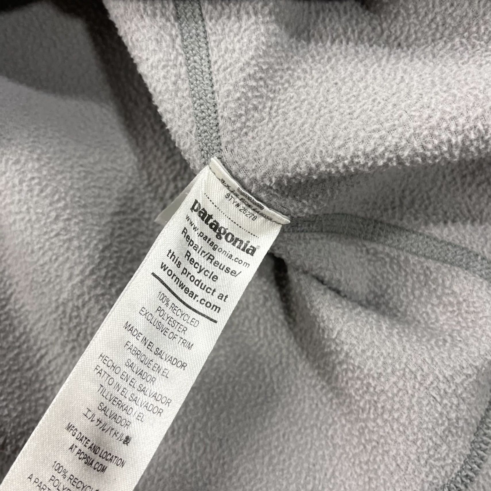 Patagonia Patagonia Jacket Womens L Gray Micro D Fleece Lightweight Pullover 1/4 Zip Size L / US 10 / IT 46 - 4 Thumbnail