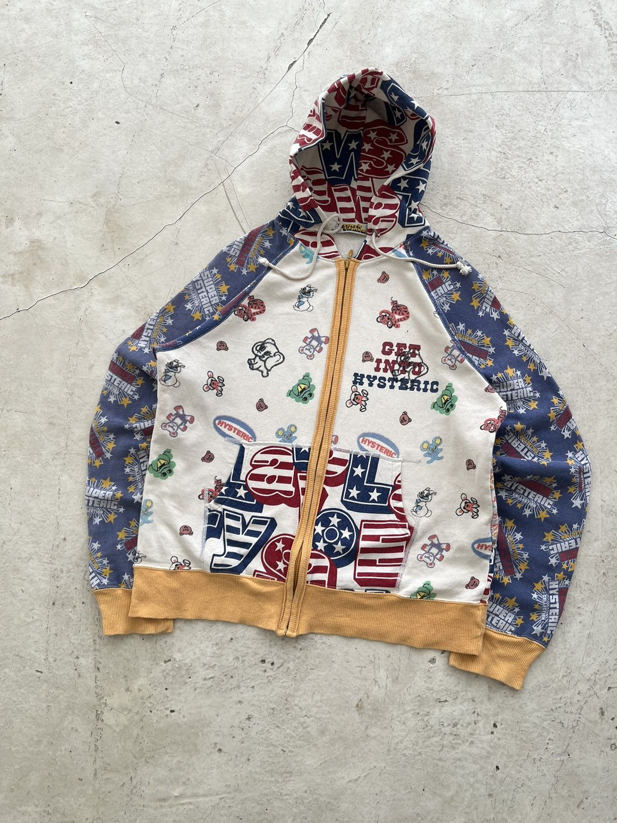 Hysteric Glamour × Vintage Vintage 90s HYSTERIC GLAMOUR Get Into Hysteric AOP Hoodie Size US L / EU 52-54 / 3 - 3 Thumbnail