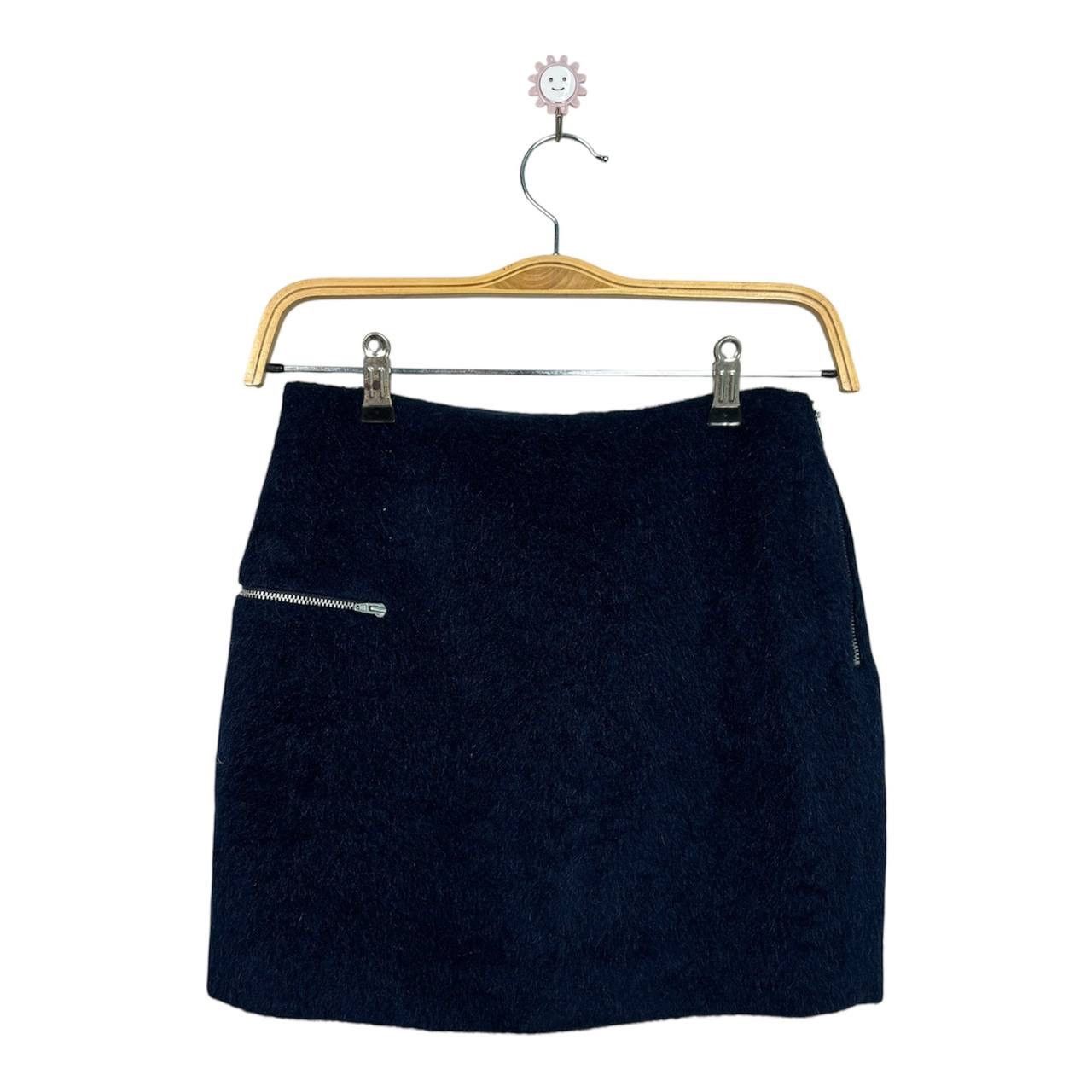 Alexander Wang ALEXANDER WANG FUR MOHAIR SKIRT DARK BLUE Size 29" - 1 Thumbnail