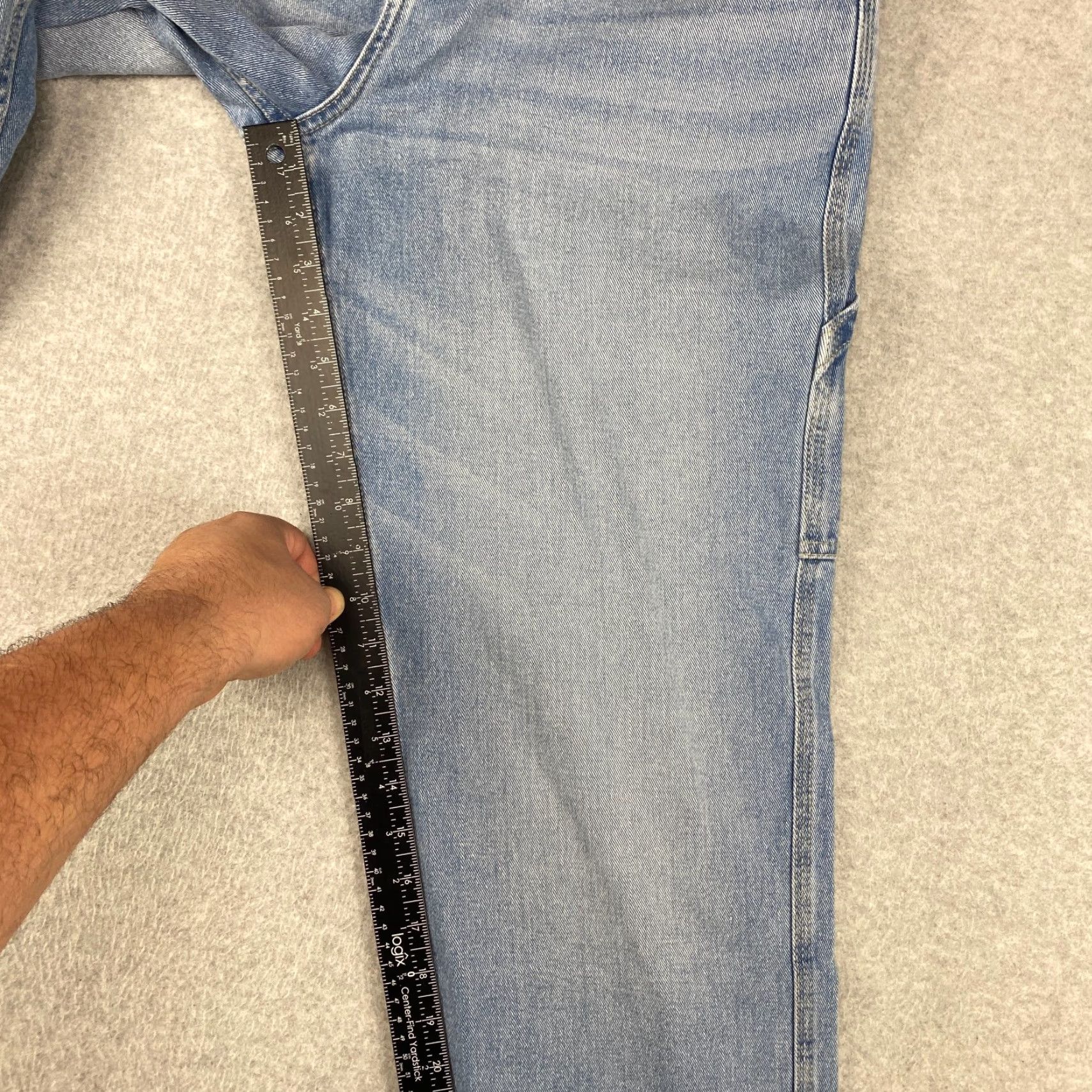 Essentials Amazon Essentials Jeans Mens 33X32 Blue Straight Leg Pockets Loose Fit Stretch A Jeans Size US 33 - 6 Thumbnail