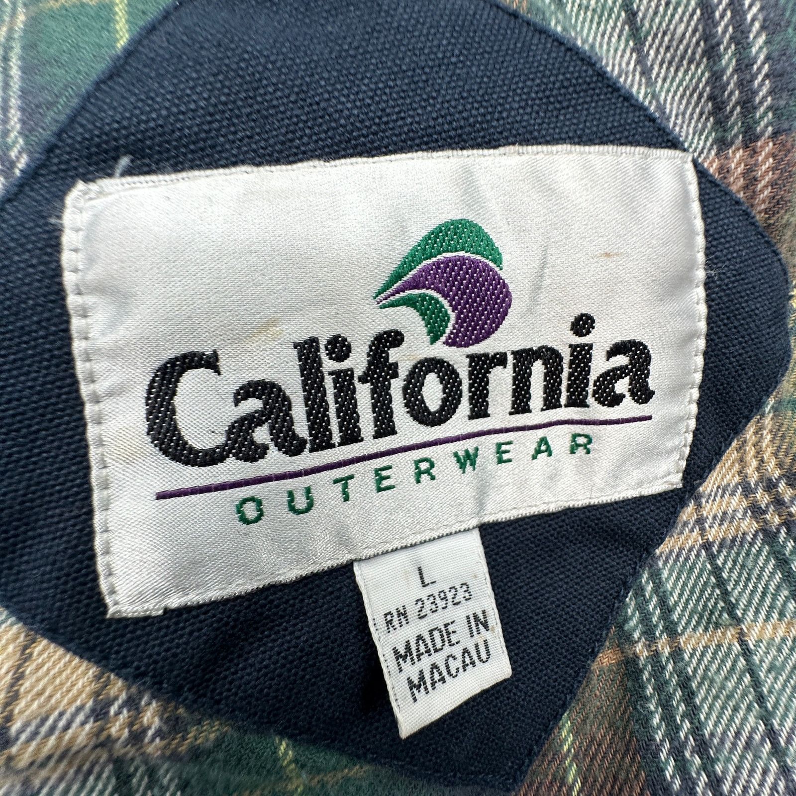 Other California Outerwear Canvas Plaid Flannel Lined Coat Large Size US L / EU 52-54 / 3 - 3 Thumbnail