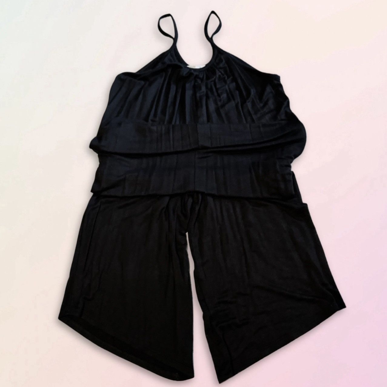 Nordstrom Antistar, Black, Oversized Boho, Midi Harem Romper Size 32" / US 10 / IT 46 - 2 Thumbnail