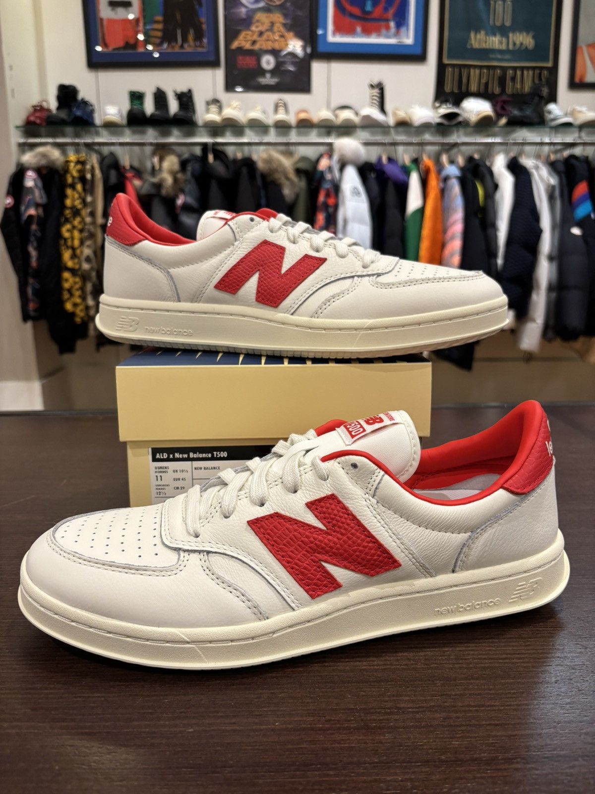 New Balance x Aime Leon Dore ☆ T500 Red New Balance T500 Aime Leon Dore White Red - POIZON