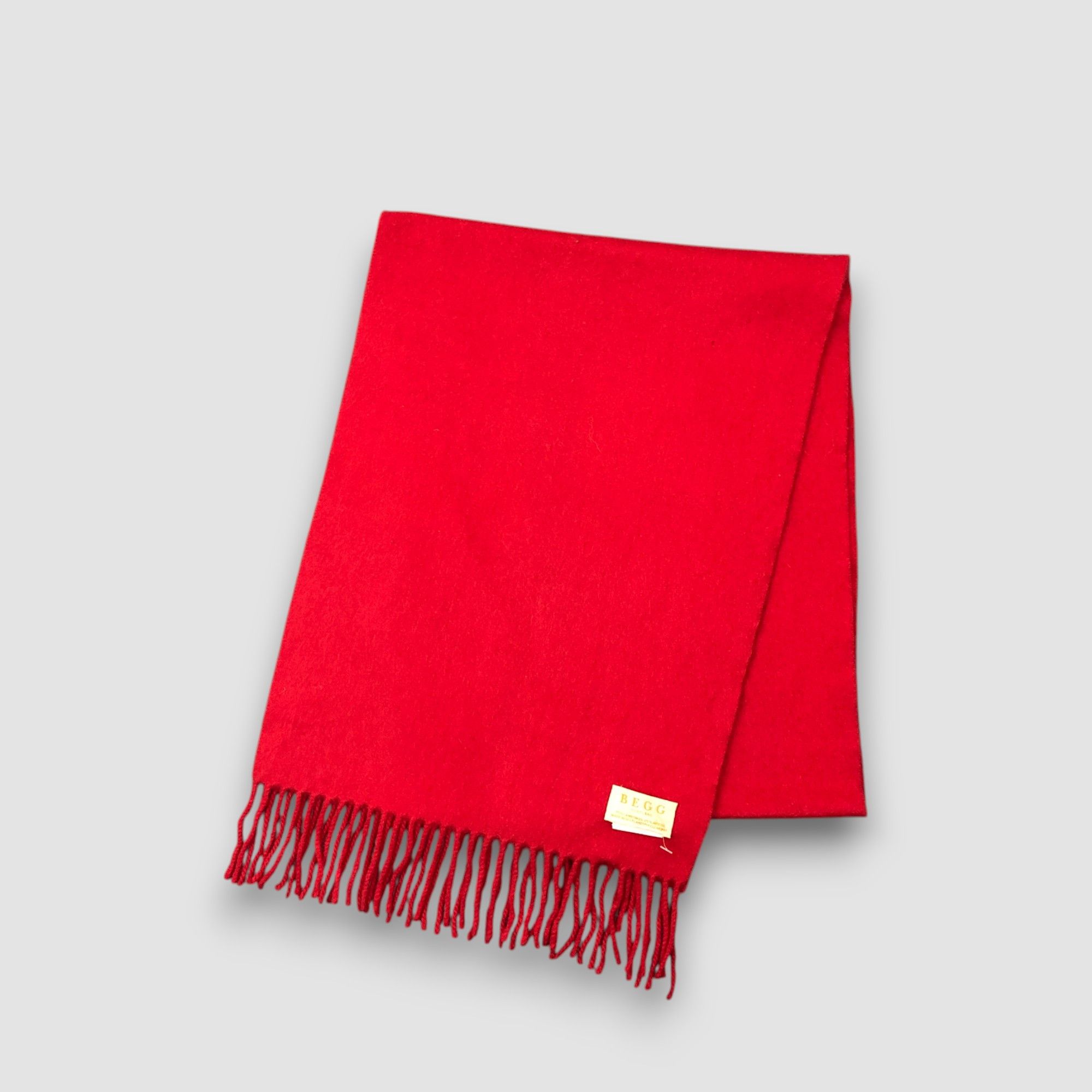 Japanese Brand Vintage Begg Scarf Muffler Wool Winter Fringe Scarves Size ONE SIZE - 3 Thumbnail