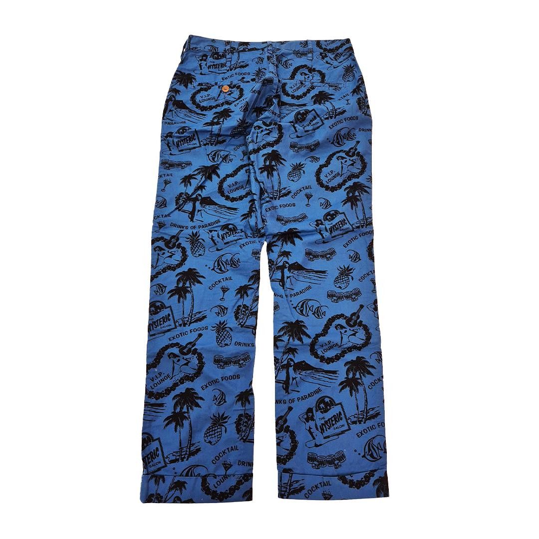 Hysteric Glamour × Other Hysteric Glamour His Girl Aloha All-Over Print Blue Easy Pan Size 24" / US 00 / IT 34 - 2 Thumbnail