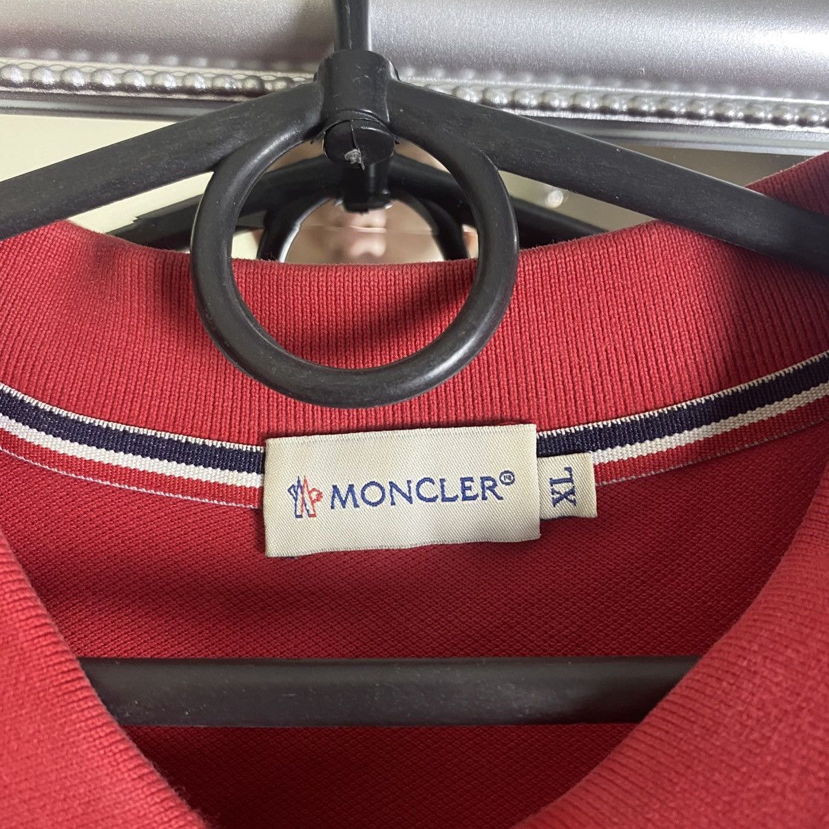 Moncler t-shirt polo moncler red luxury Size US XL / EU 56 / 4 - 5 Thumbnail
