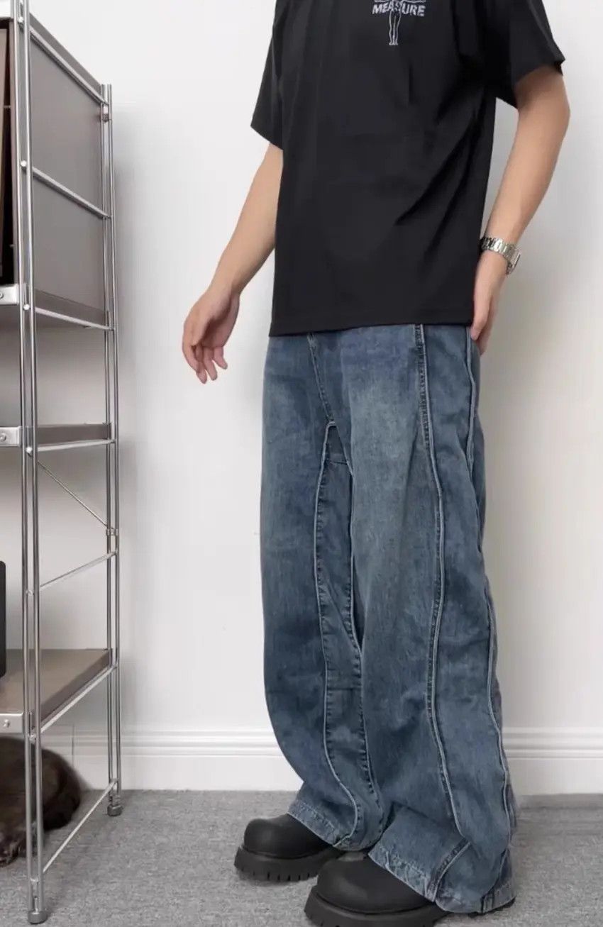 Designer × Japanese Brand Blue Y2K skateboarding hiphop utility baggy jeans Size US 34 / EU 50 - 1 Thumbnail