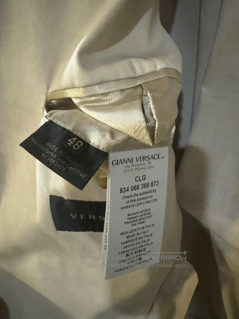 Versace Versace The main line beige single suit Size 48S - 3 Thumbnail
