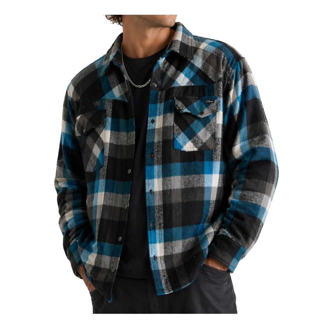 Other Vintage Elixir Blue & Black Plaid Lined Jacket M Y2K Street Size US M / EU 48-50 / 2 - 1 Thumbnail