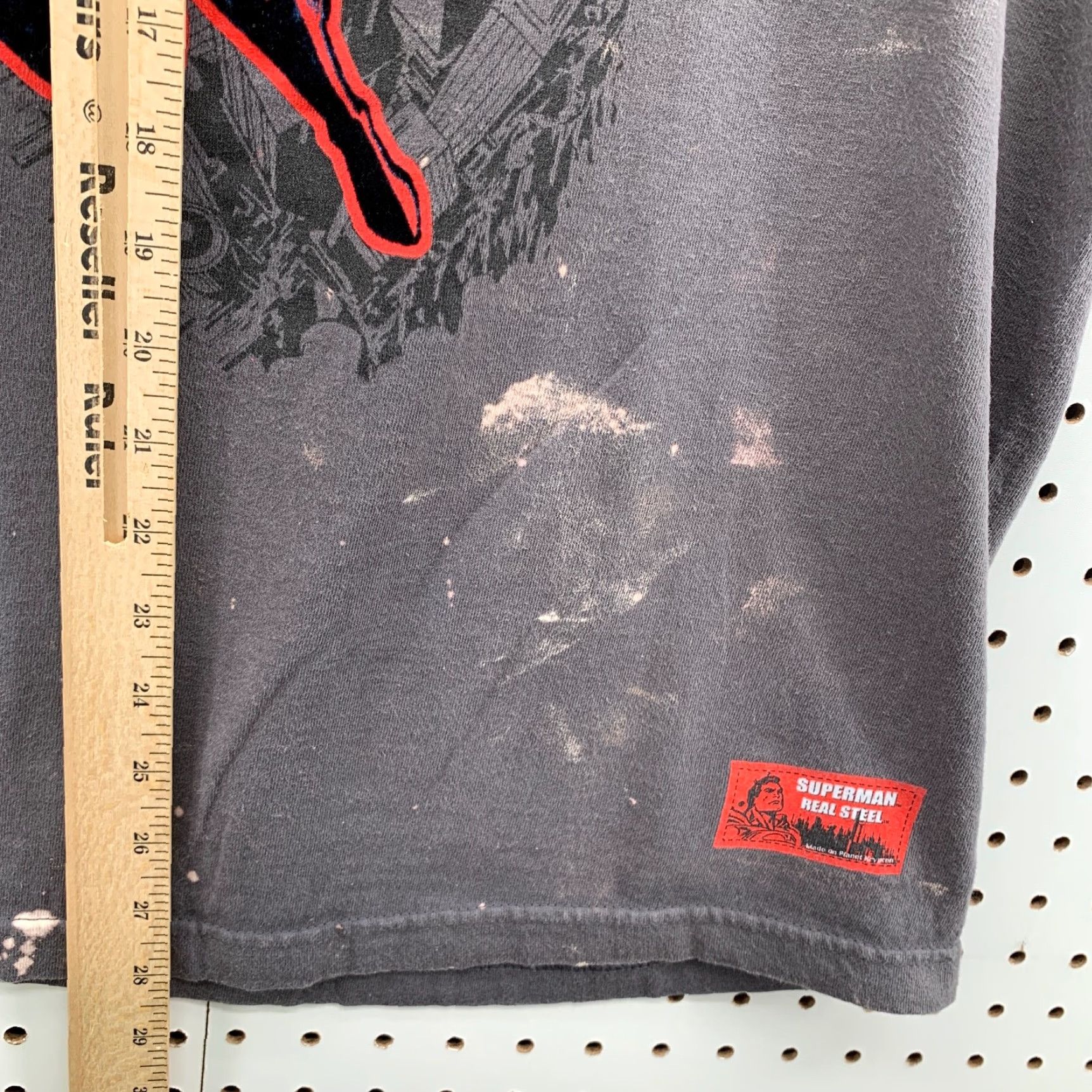 DC Comics Vintage 2003 DC Comics Superman T-Shirt Gray Distressed Graphic Mens Large Regular Solid Crew Neck Short Sleeve Size US L / EU 52-54 / 3 - 7 Thumbnail
