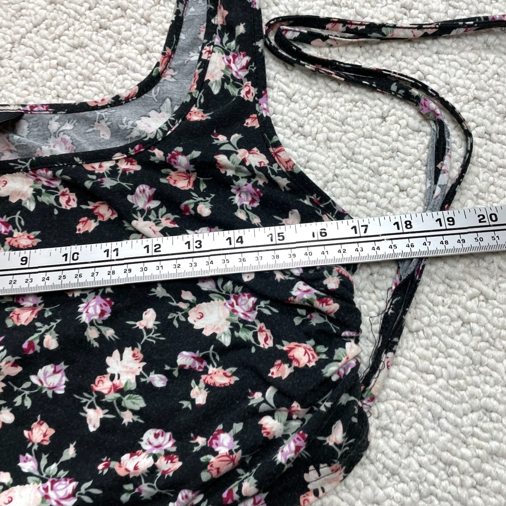 Shein SheIn Tank Top Cropped and Skirt Set Womens S Black Floral Stretch 2 Piece Size S / US 4 / IT 40 - 6 Thumbnail