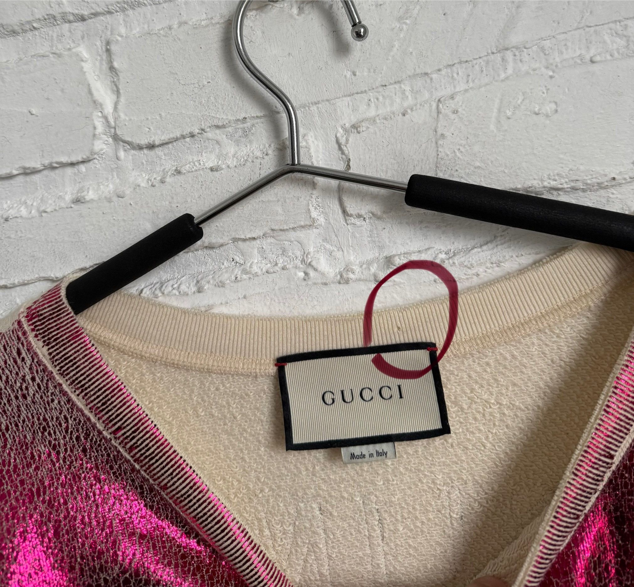 Gucci Gucci Blind For Love Metallic Pink Logo Sweatshirt Crewneck Size XS / US 0-2 / IT 36-38 - 5 Thumbnail